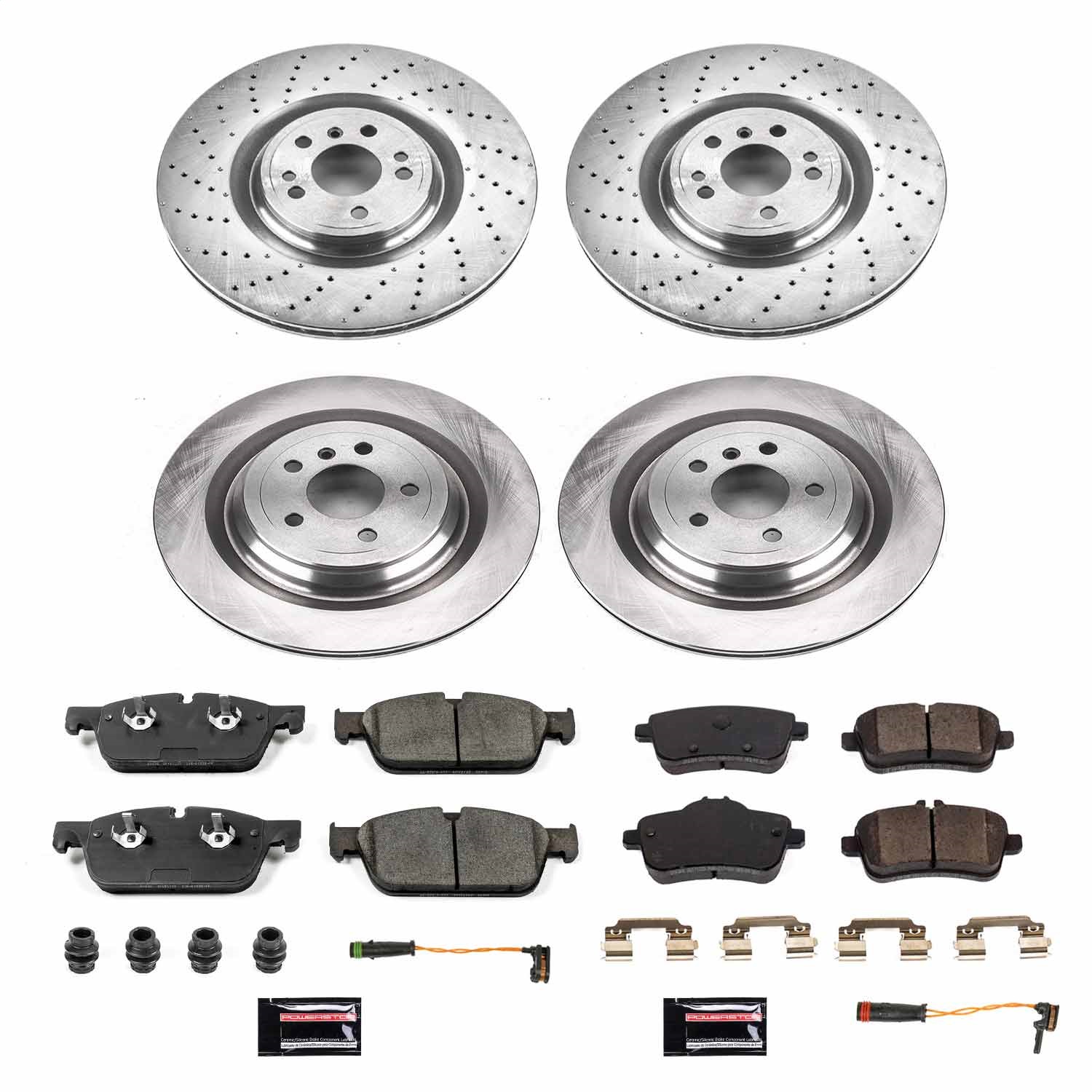 Power Stop - KOE7443 - Front and Rear - Disc Brake Pad and Rotor Kit