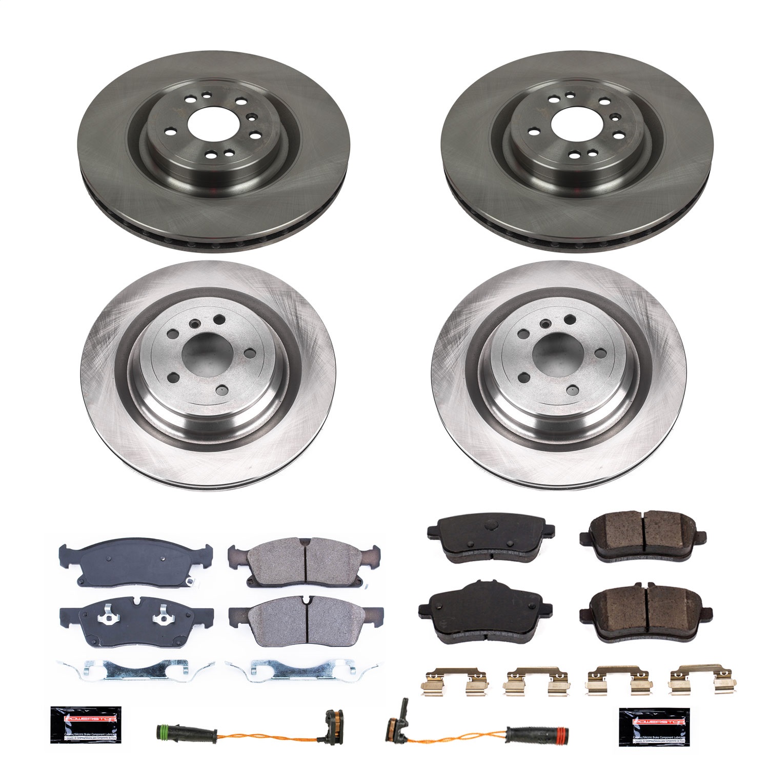 Power Stop - KOE7445 - Front and Rear - Disc Brake Pad and Rotor Kit