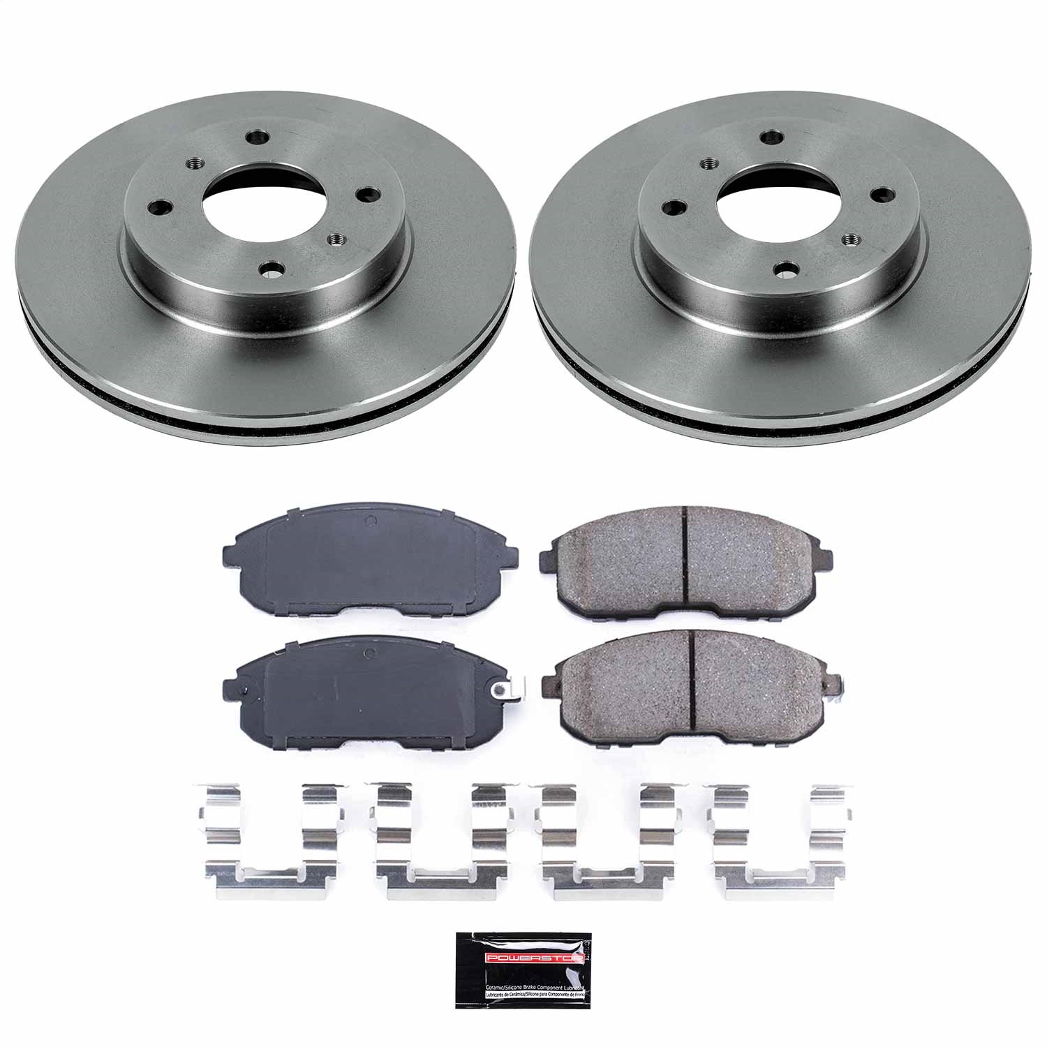 Power Stop - KOE749 - Front - Disc Brake Pad and Rotor Kit
