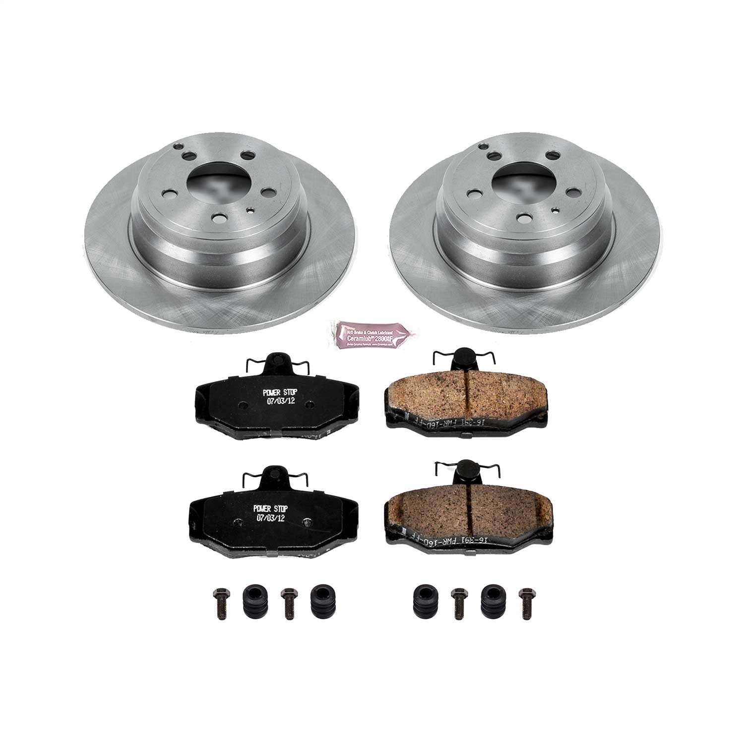 Power Stop - KOE7499 - Rear - Disc Brake Pad and Rotor Kit
