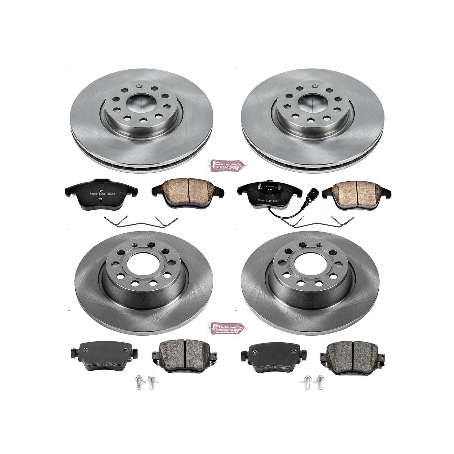 Power Stop - KOE7537 - Front and Rear - Disc Brake Pad and Rotor Kit