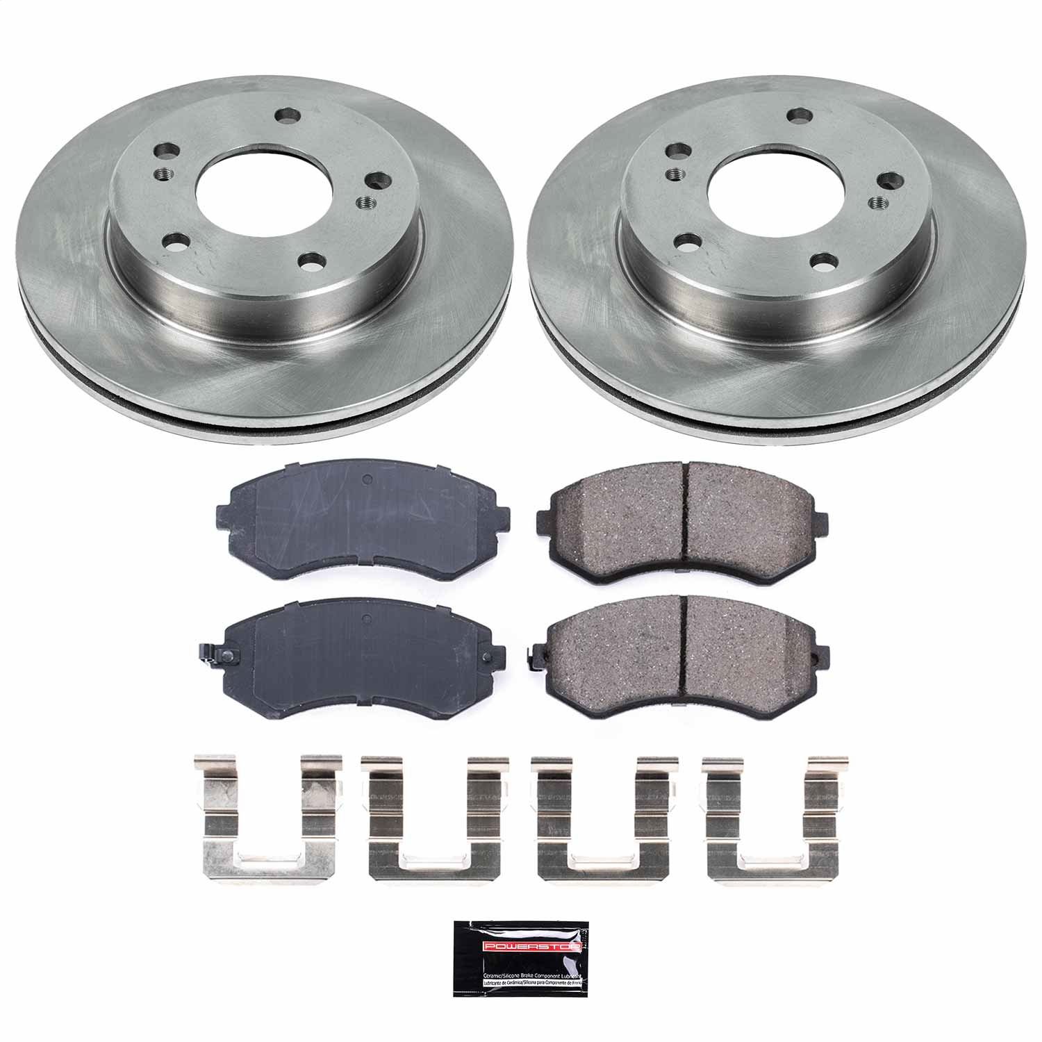 Power Stop - KOE754 - Front - Disc Brake Pad and Rotor Kit