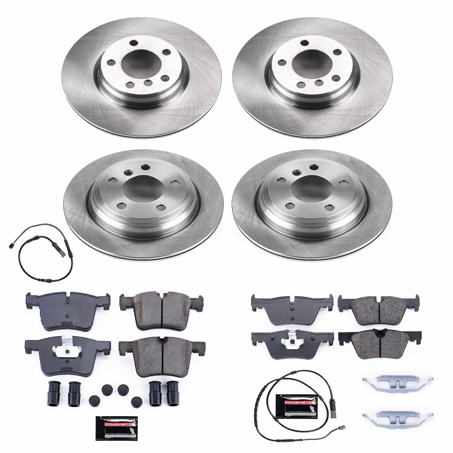 Power Stop - KOE7548 - Front and Rear - Disc Brake Pad and Rotor Kit