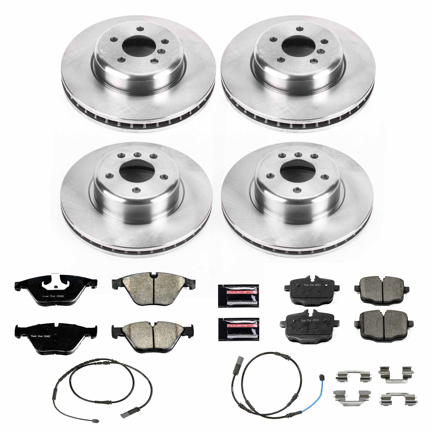 Power Stop - KOE7552 - Front and Rear - Disc Brake Pad and Rotor Kit
