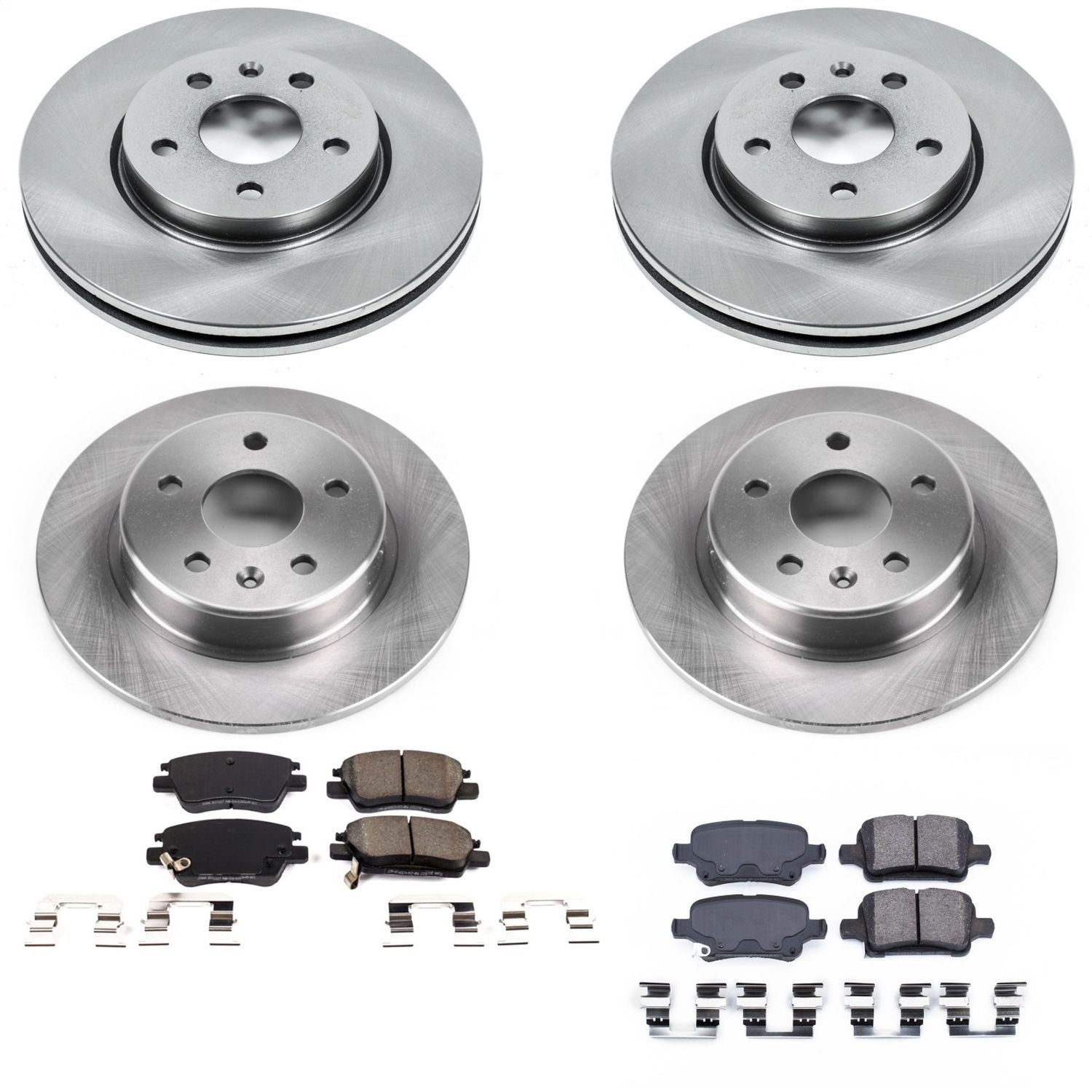 Power Stop - KOE7561 - Front and Rear - Disc Brake Pad and Rotor Kit