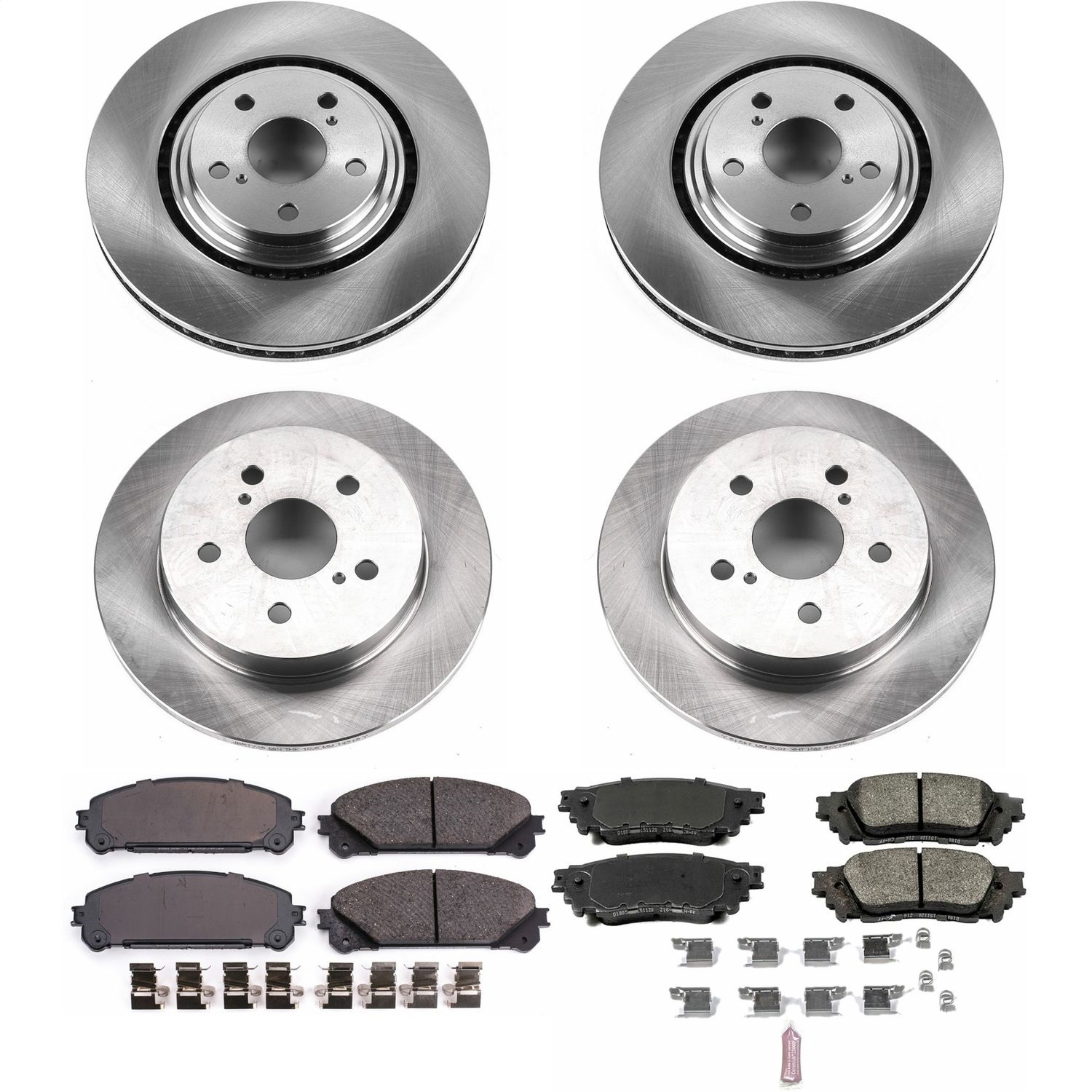 Power Stop - KOE7605 - Front and Rear - Disc Brake Pad and Rotor Kit