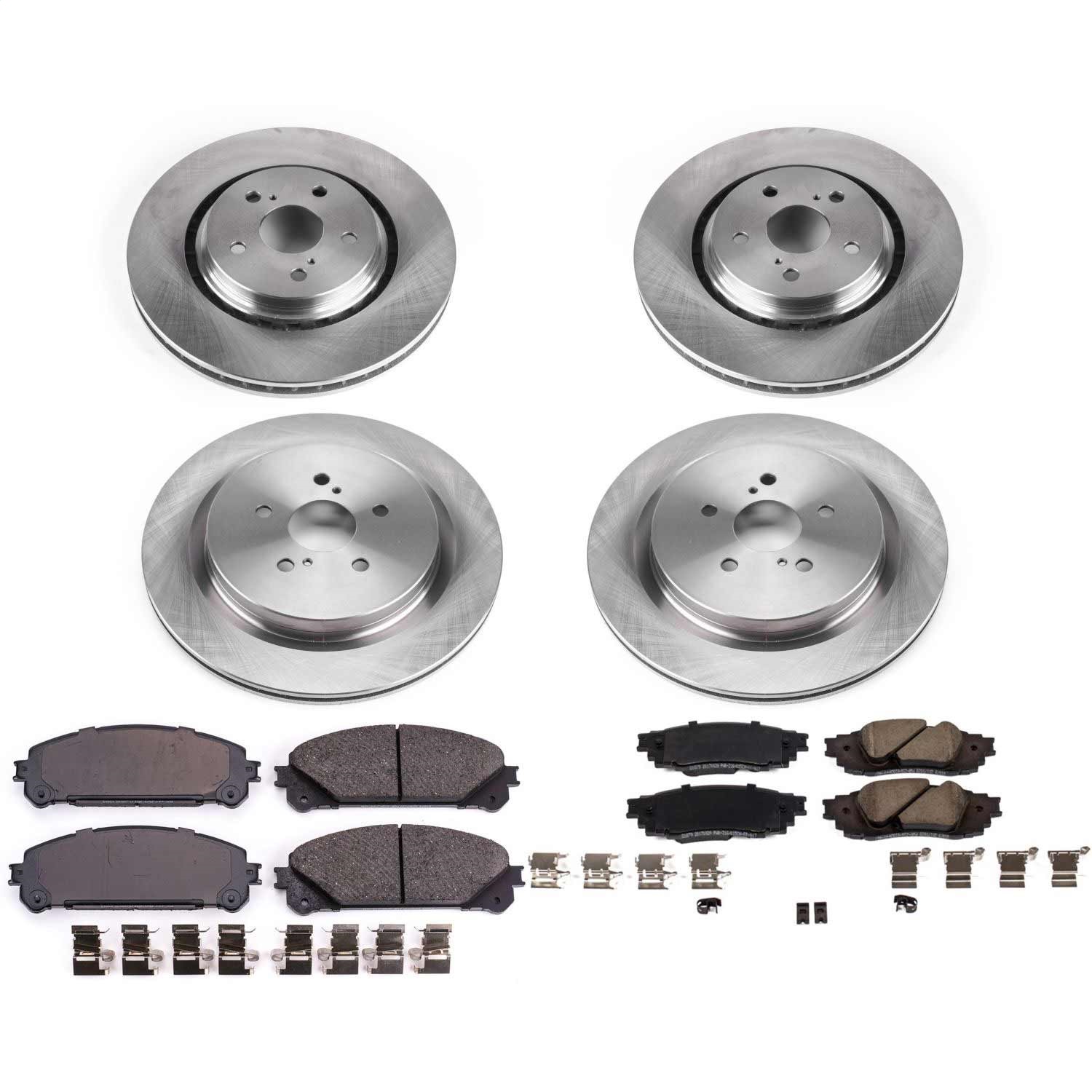 Power Stop - KOE7606 - Front and Rear - Disc Brake Pad and Rotor Kit