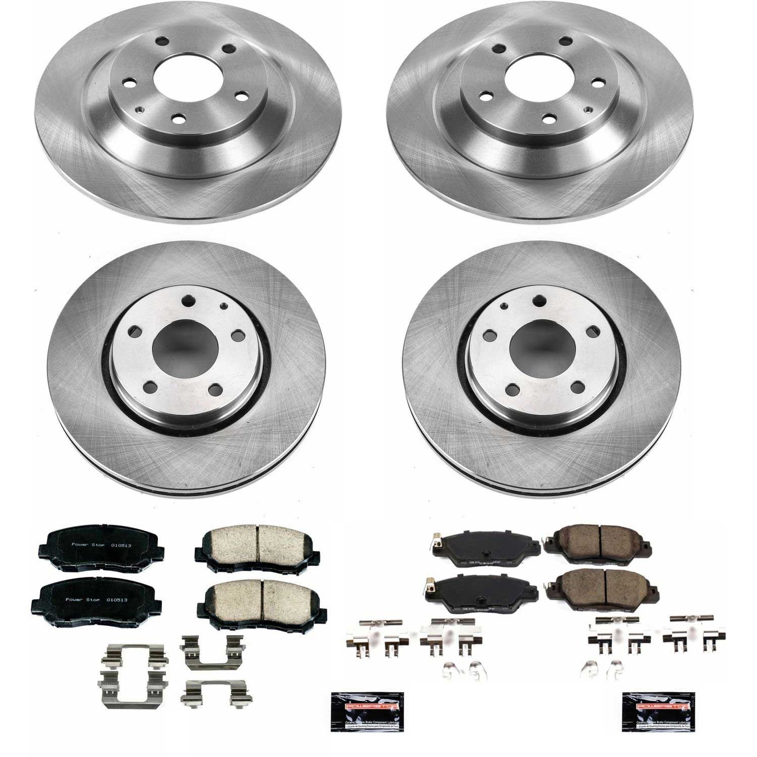 Power Stop - KOE7609 - Front and Rear - Disc Brake Pad and Rotor Kit