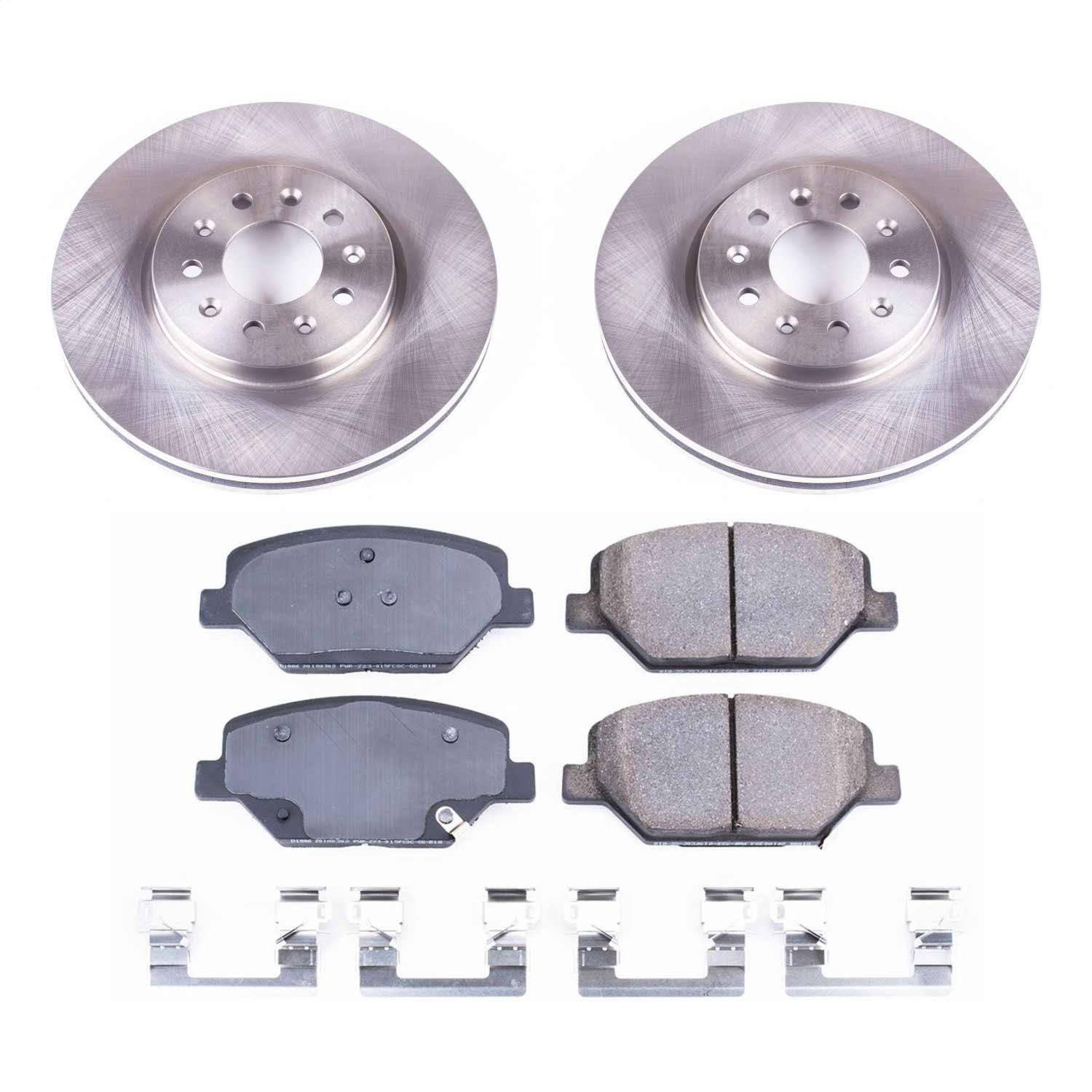 Power Stop - KOE7661 - Front - Disc Brake Pad and Rotor Kit