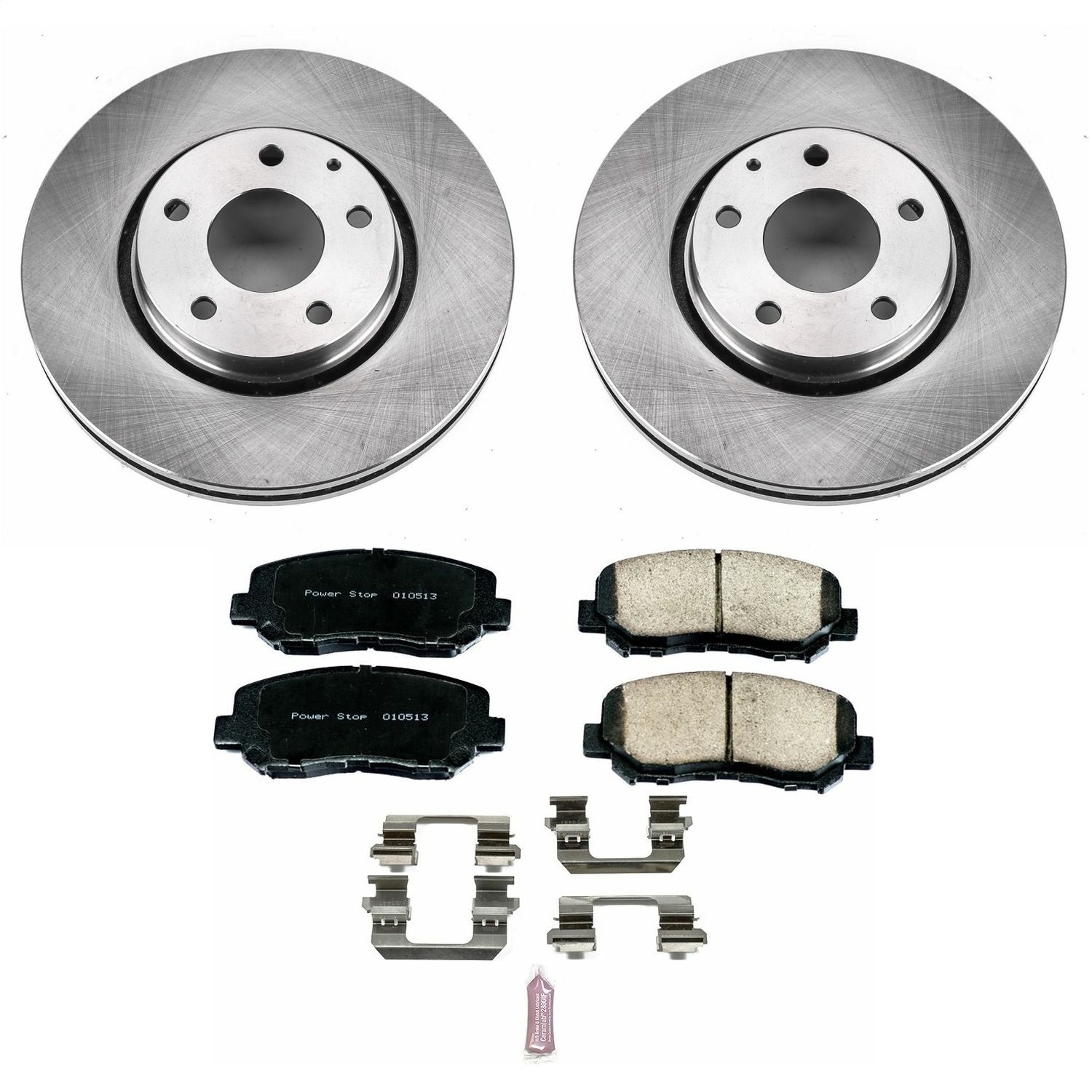 Power Stop - KOE7689 - Front - Disc Brake Pad and Rotor Kit