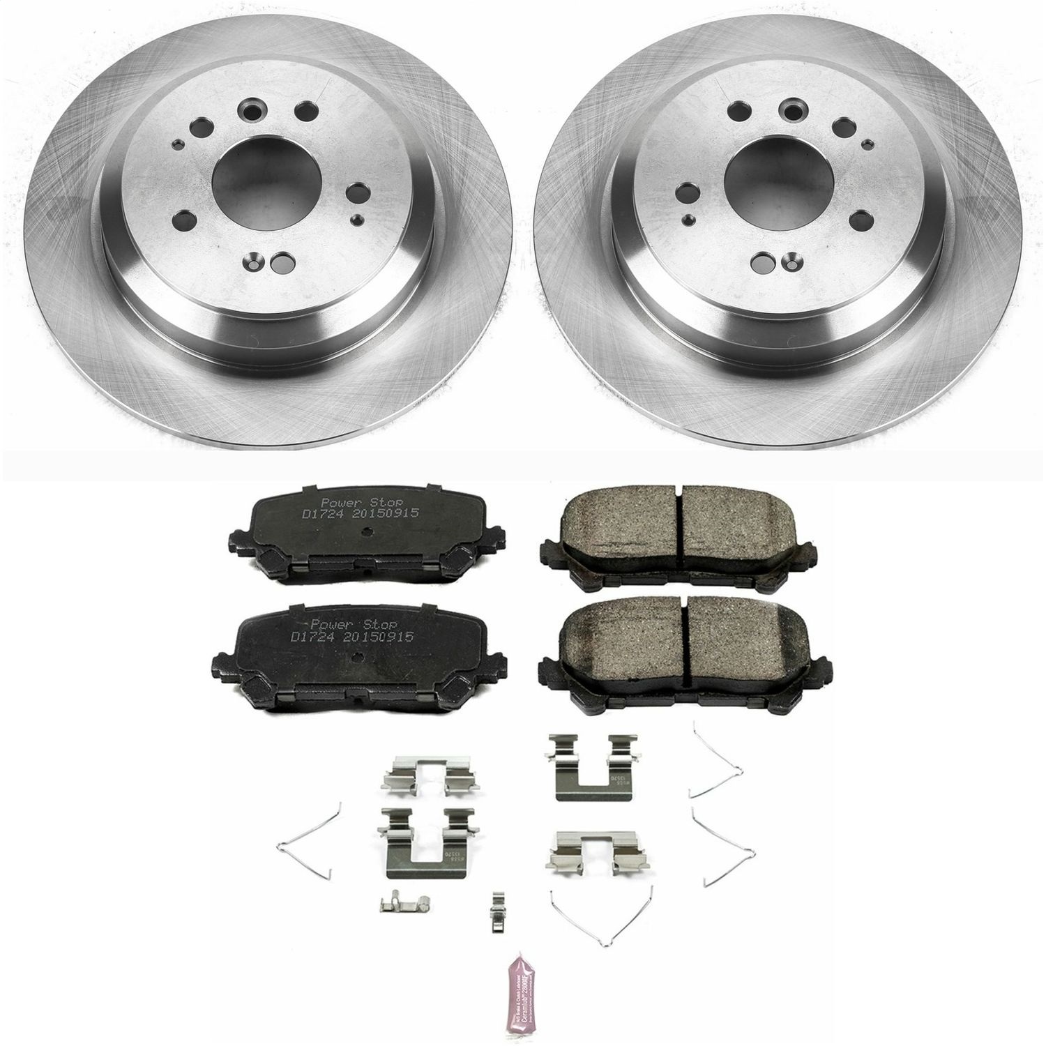 Power Stop - KOE7727 - Rear - Disc Brake Pad and Rotor Kit