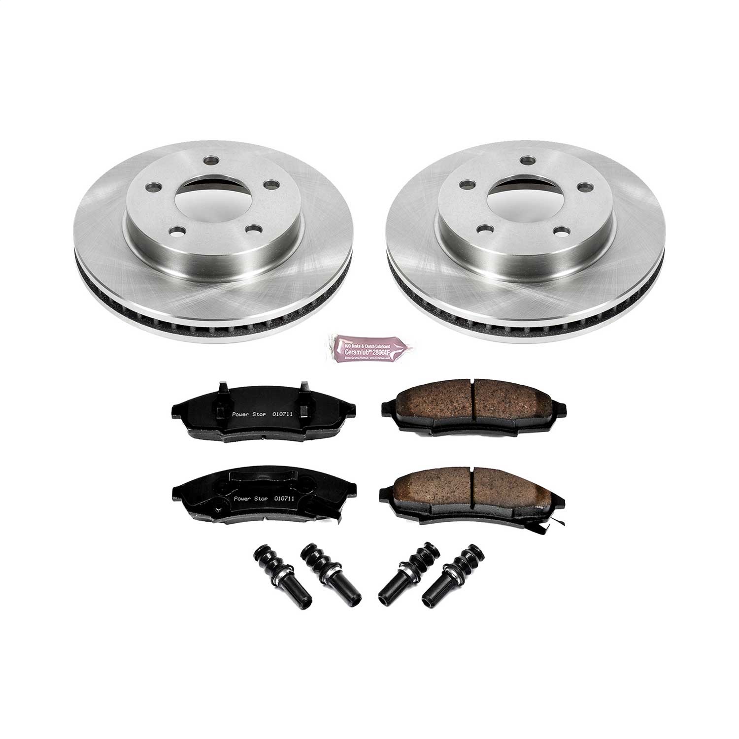Power Stop - KOE7794 - Front - Disc Brake Pad and Rotor Kit