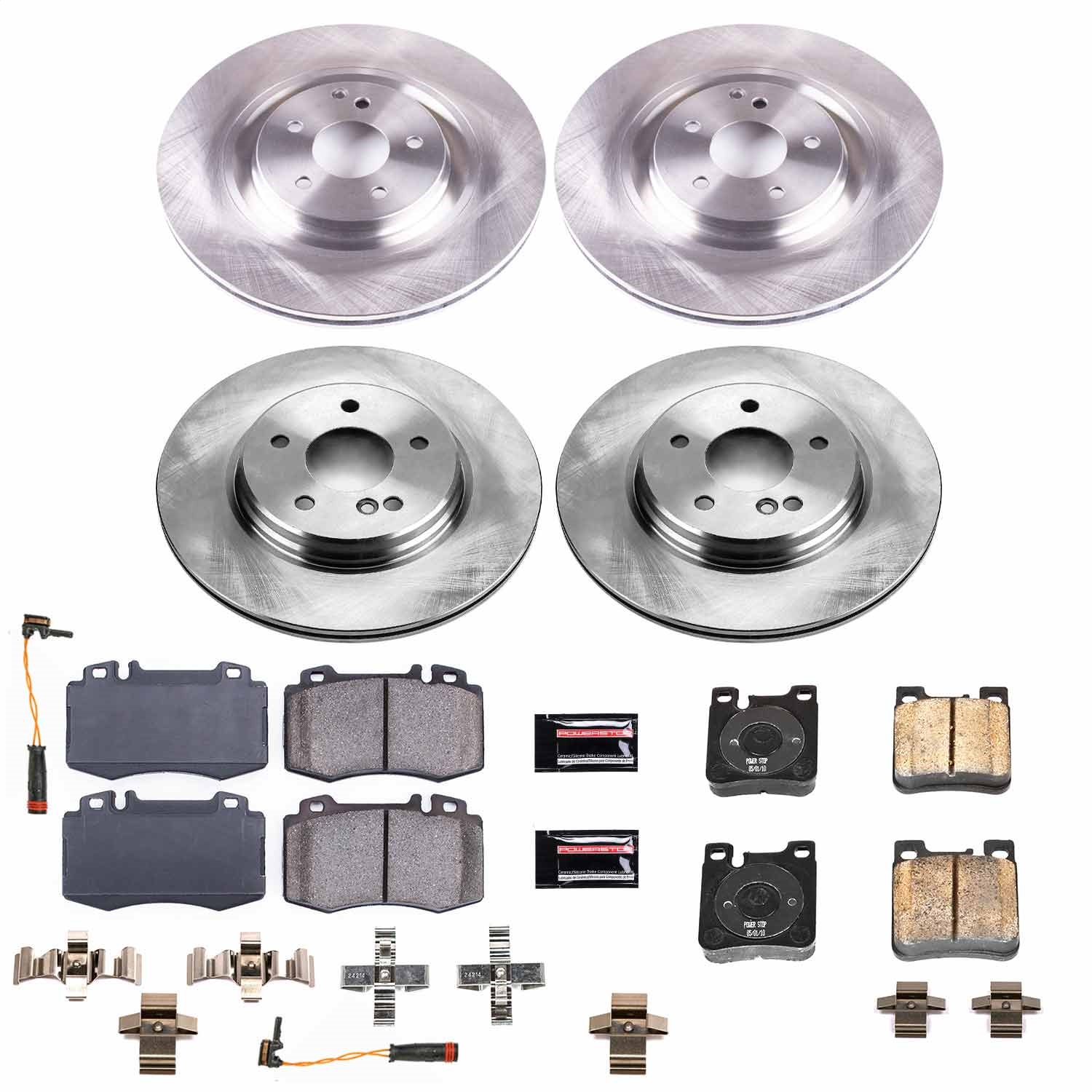 Power Stop - KOE7828 - Front and Rear - Disc Brake Pad and Rotor Kit