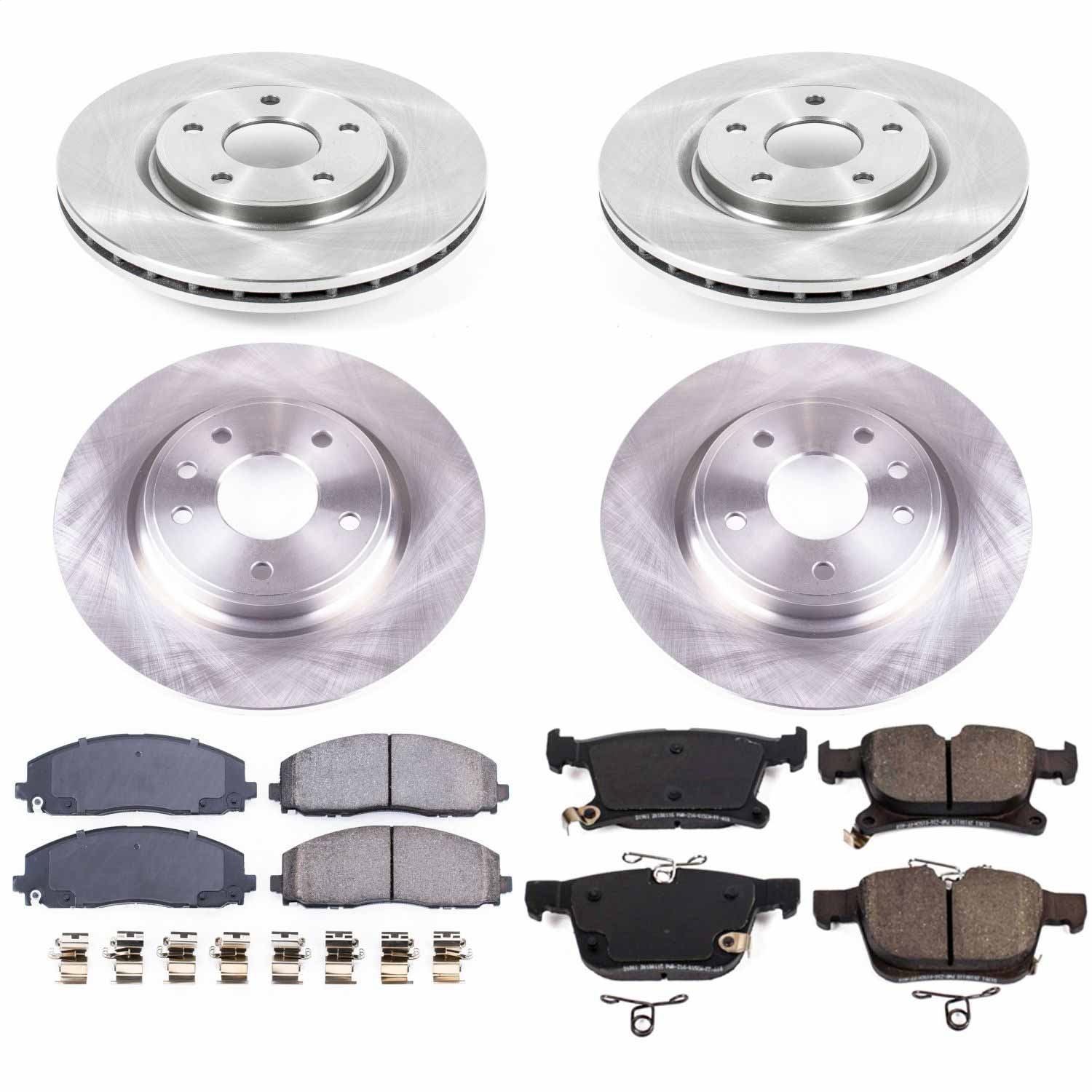 Power Stop - KOE7841 - Front and Rear - Disc Brake Pad and Rotor Kit