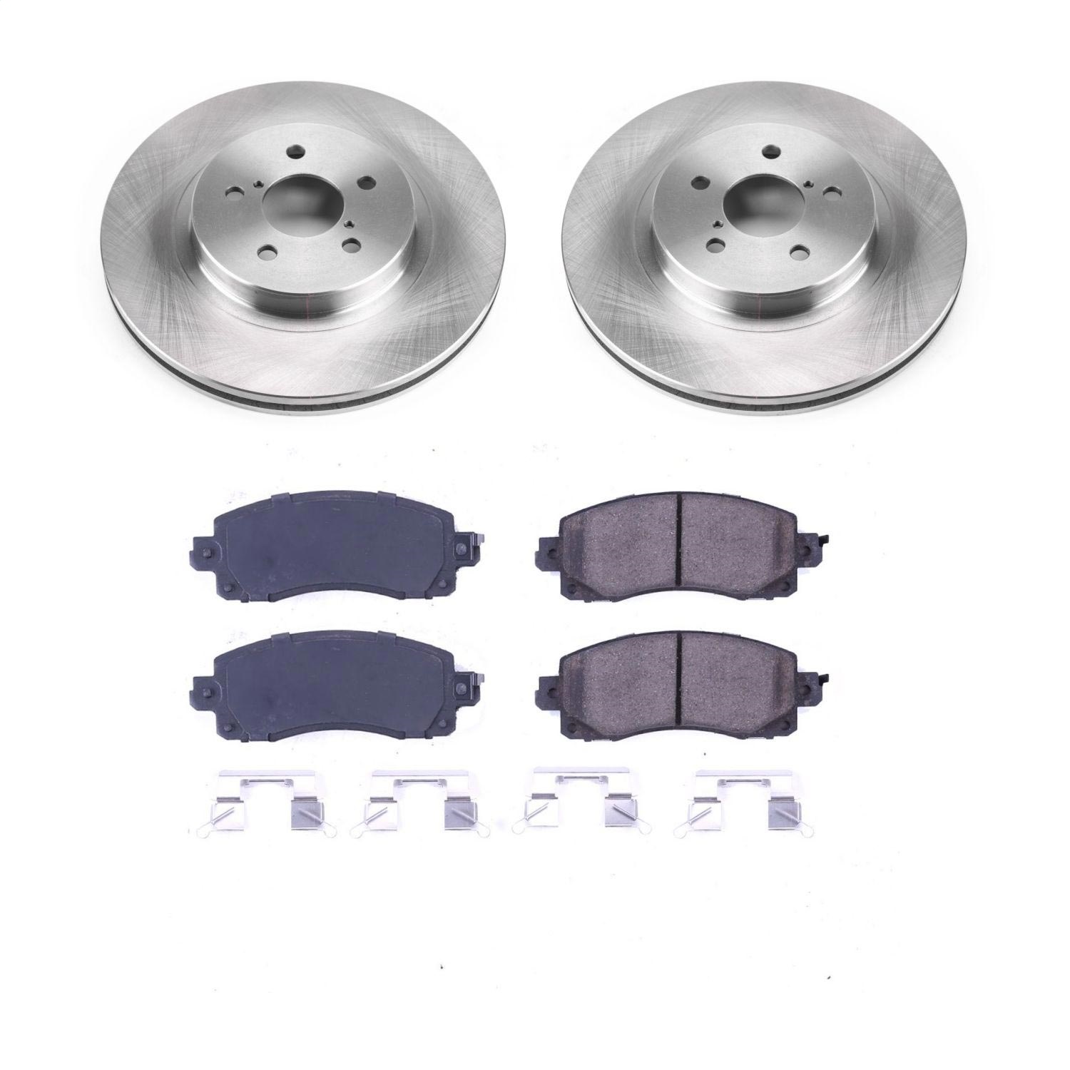 Power Stop - KOE7892 - Front - Disc Brake Pad and Rotor Kit