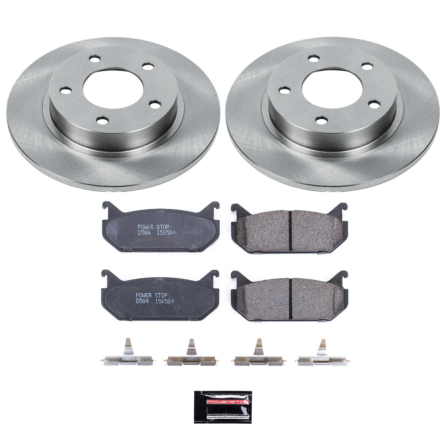 Power Stop - KOE790 - Rear - Disc Brake Pad and Rotor Kit