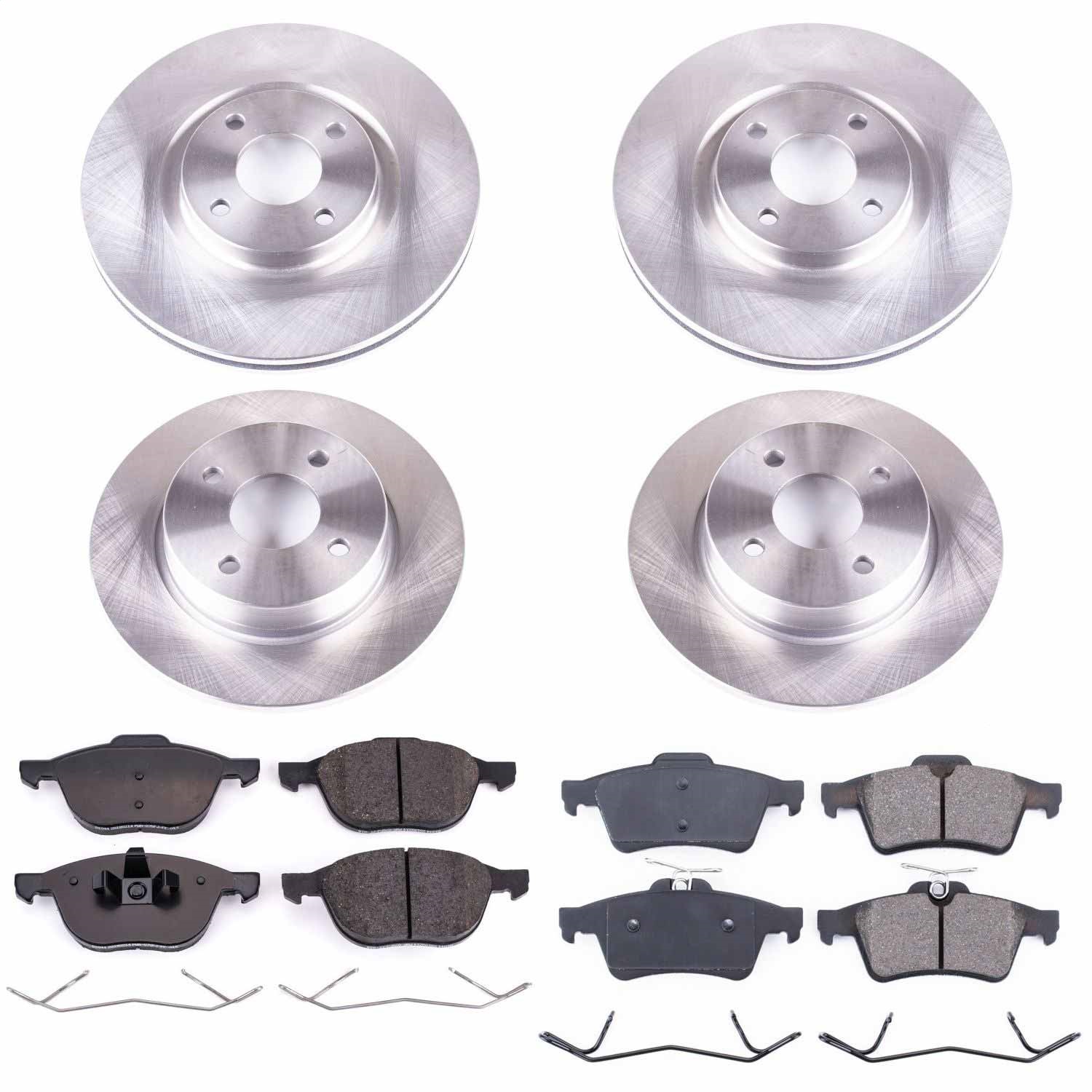 Power Stop - KOE7910 - Front and Rear - Disc Brake Pad and Rotor Kit