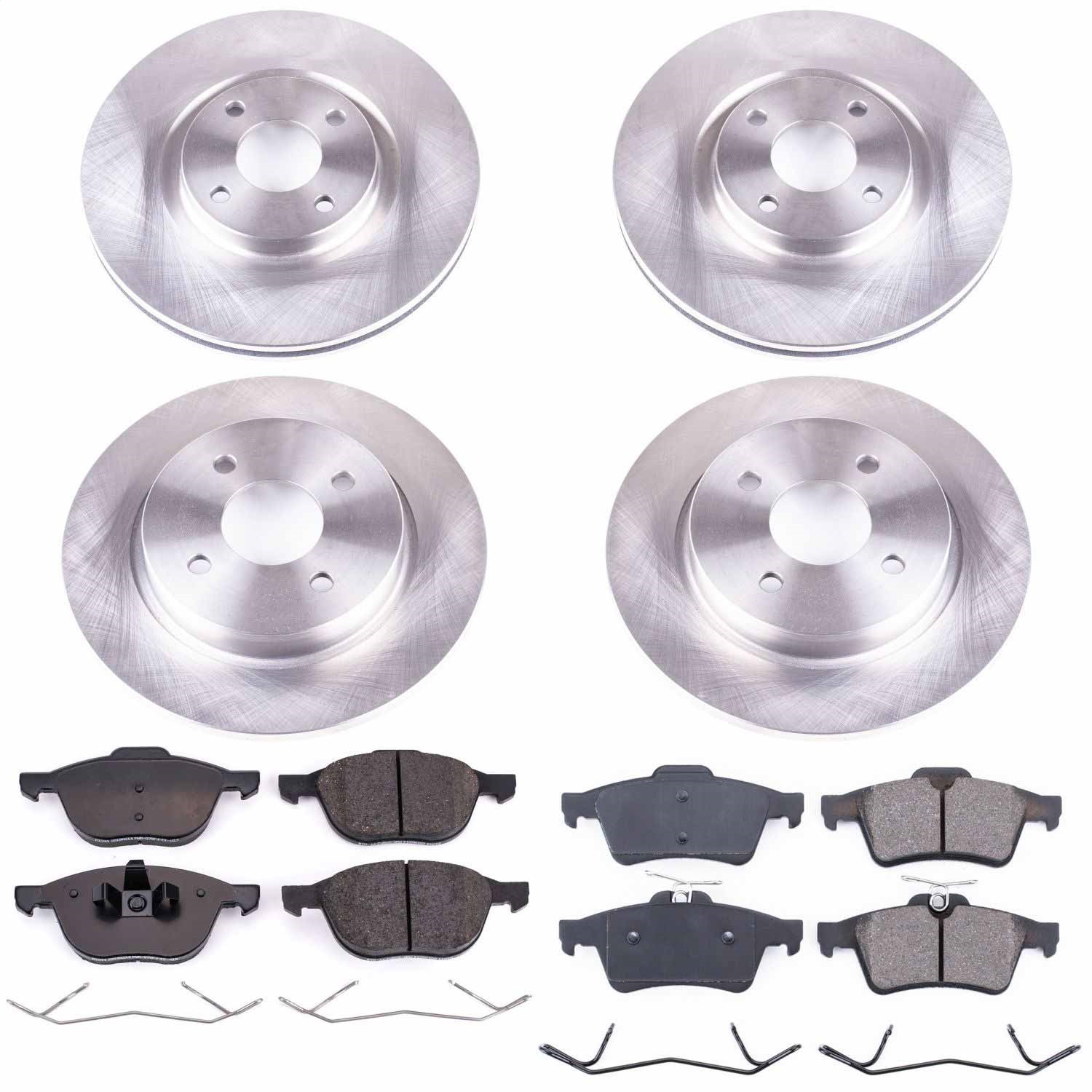 Power Stop - KOE7911 - Front and Rear - Disc Brake Pad and Rotor Kit