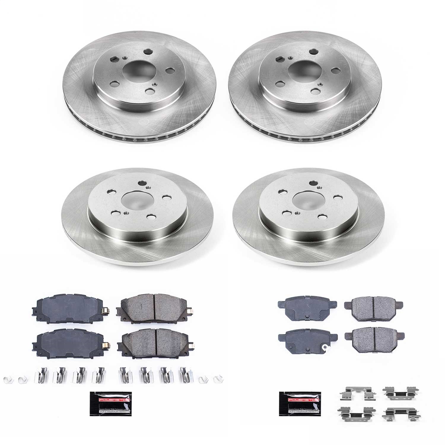 Power Stop - KOE7924 - Front and Rear - Disc Brake Pad and Rotor Kit