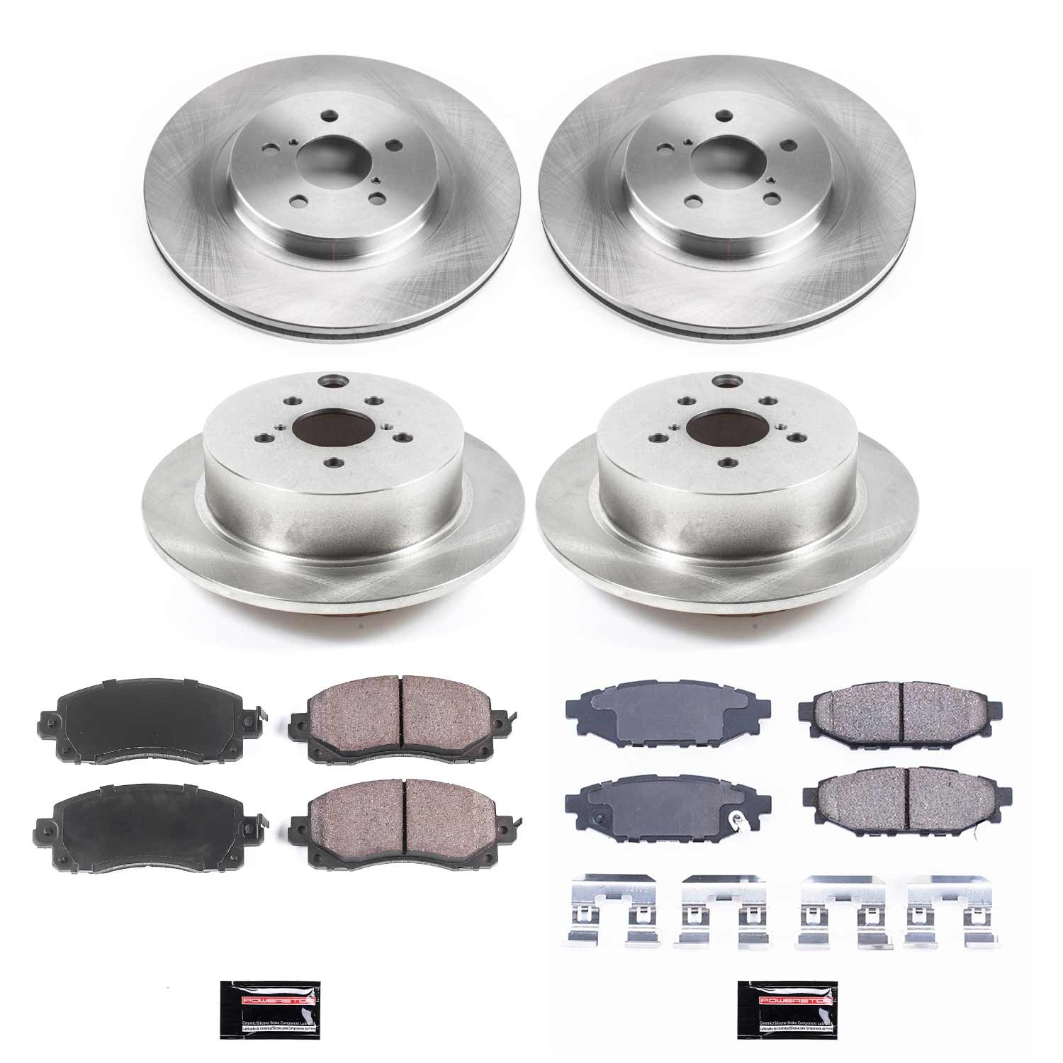 Power Stop - KOE7927 - Front and Rear - Disc Brake Pad and Rotor Kit