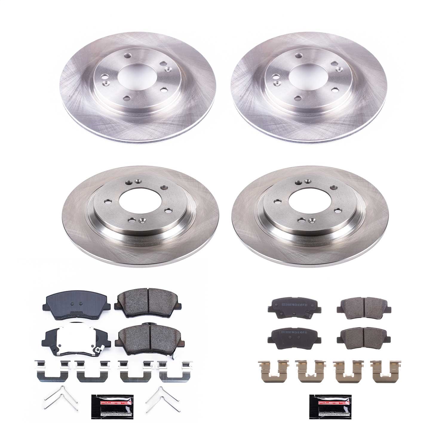 Power Stop - KOE7928 - Front and Rear - Disc Brake Pad and Rotor Kit