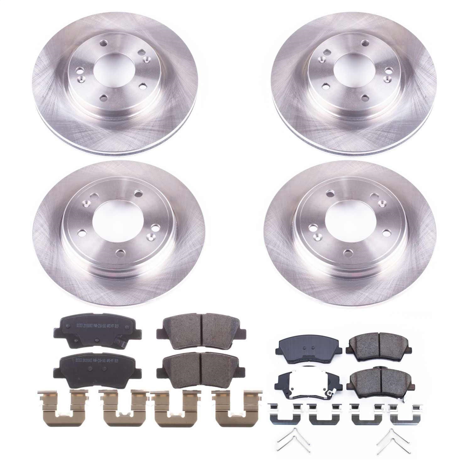 Power Stop - KOE7929 - Front and Rear - Disc Brake Pad and Rotor Kit