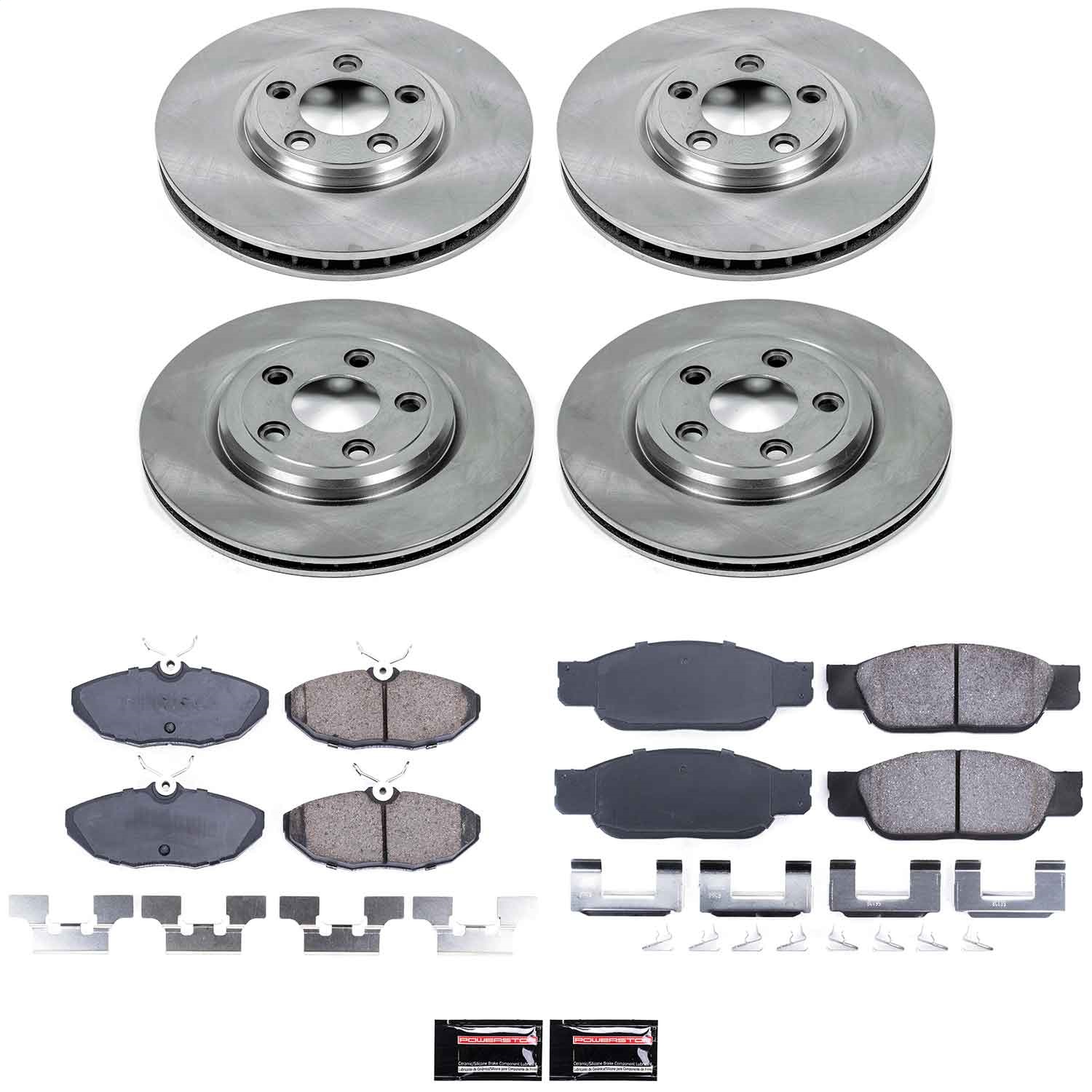 Power Stop - KOE7937 - Front and Rear - Disc Brake Pad and Rotor Kit