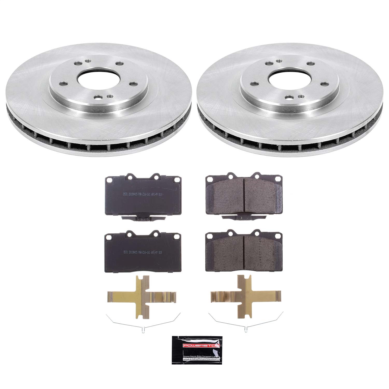 Power Stop - KOE796 - Front - Disc Brake Pad and Rotor Kit