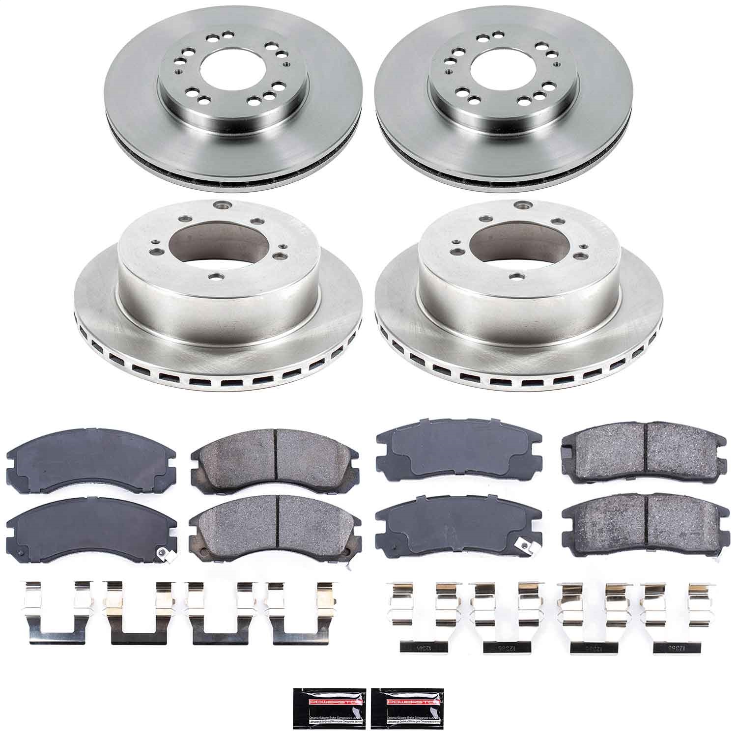 Power Stop - KOE800 - Front and Rear - Disc Brake Pad and Rotor Kit