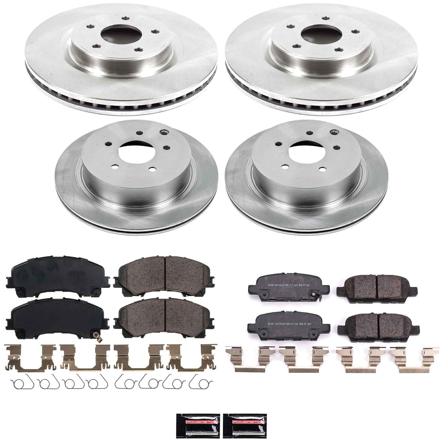 Power Stop - KOE8006 - Front and Rear - Disc Brake Pad and Rotor Kit