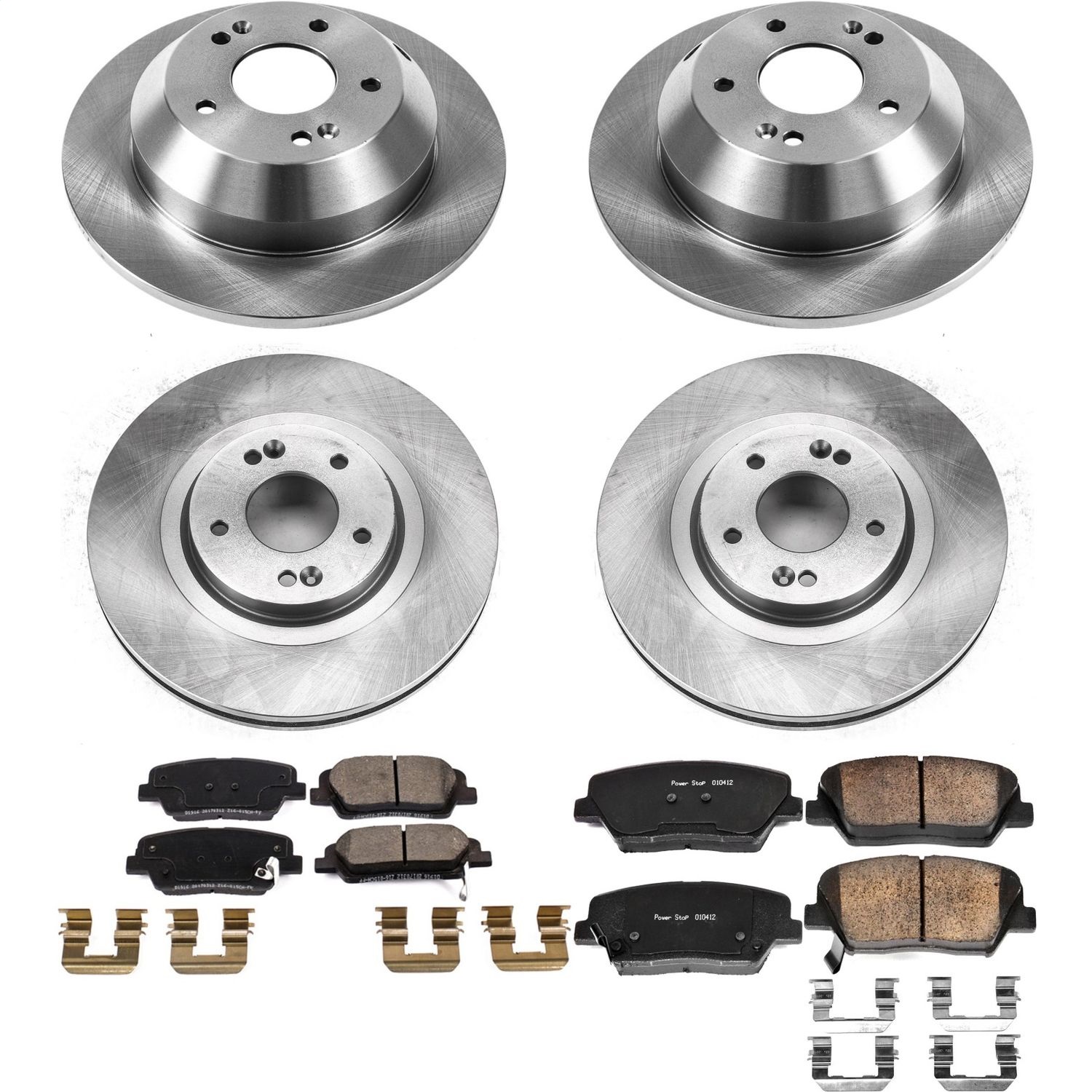 Power Stop - KOE8009 - Front and Rear - Disc Brake Pad and Rotor Kit