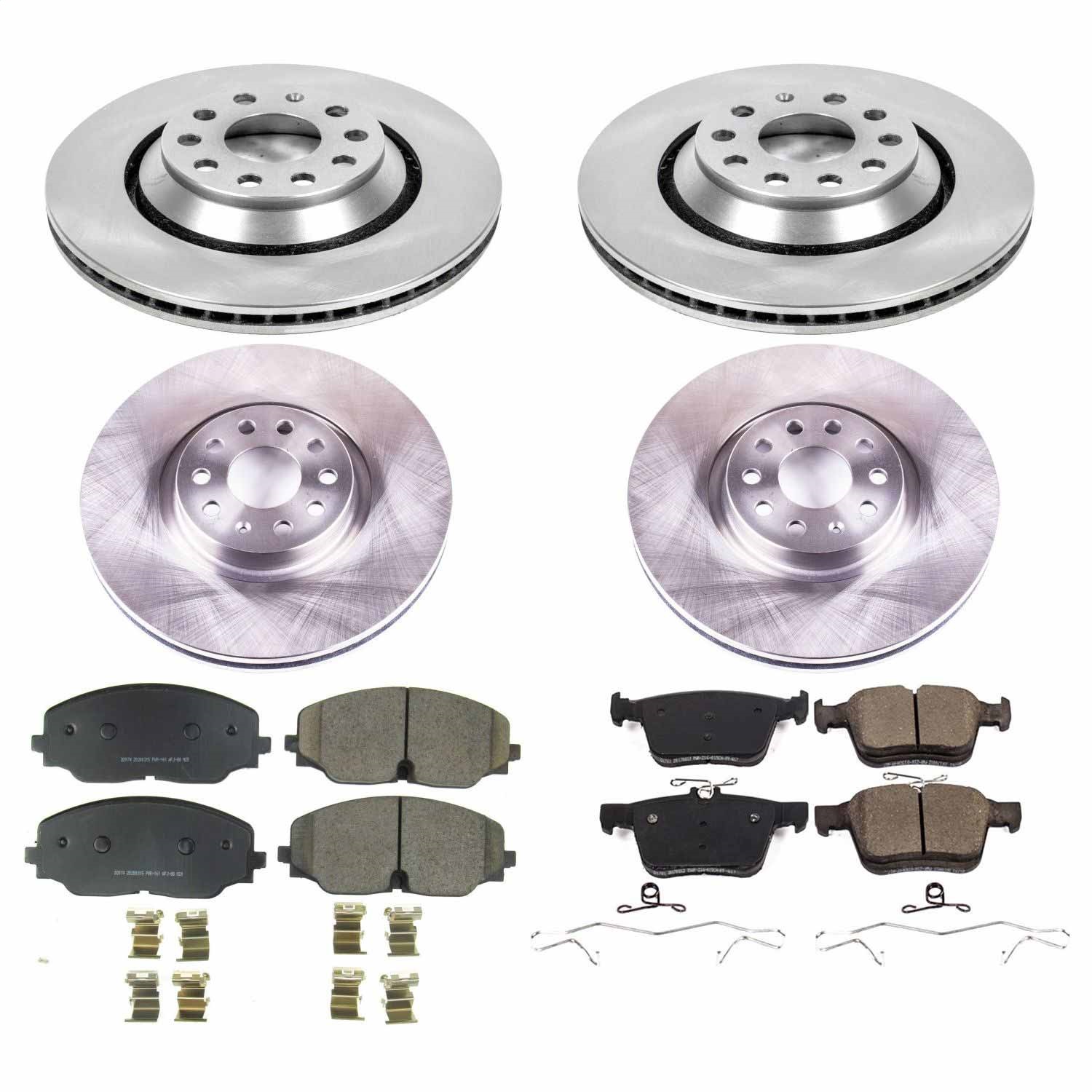 Power Stop - KOE8118 - Front and Rear - Disc Brake Pad and Rotor Kit