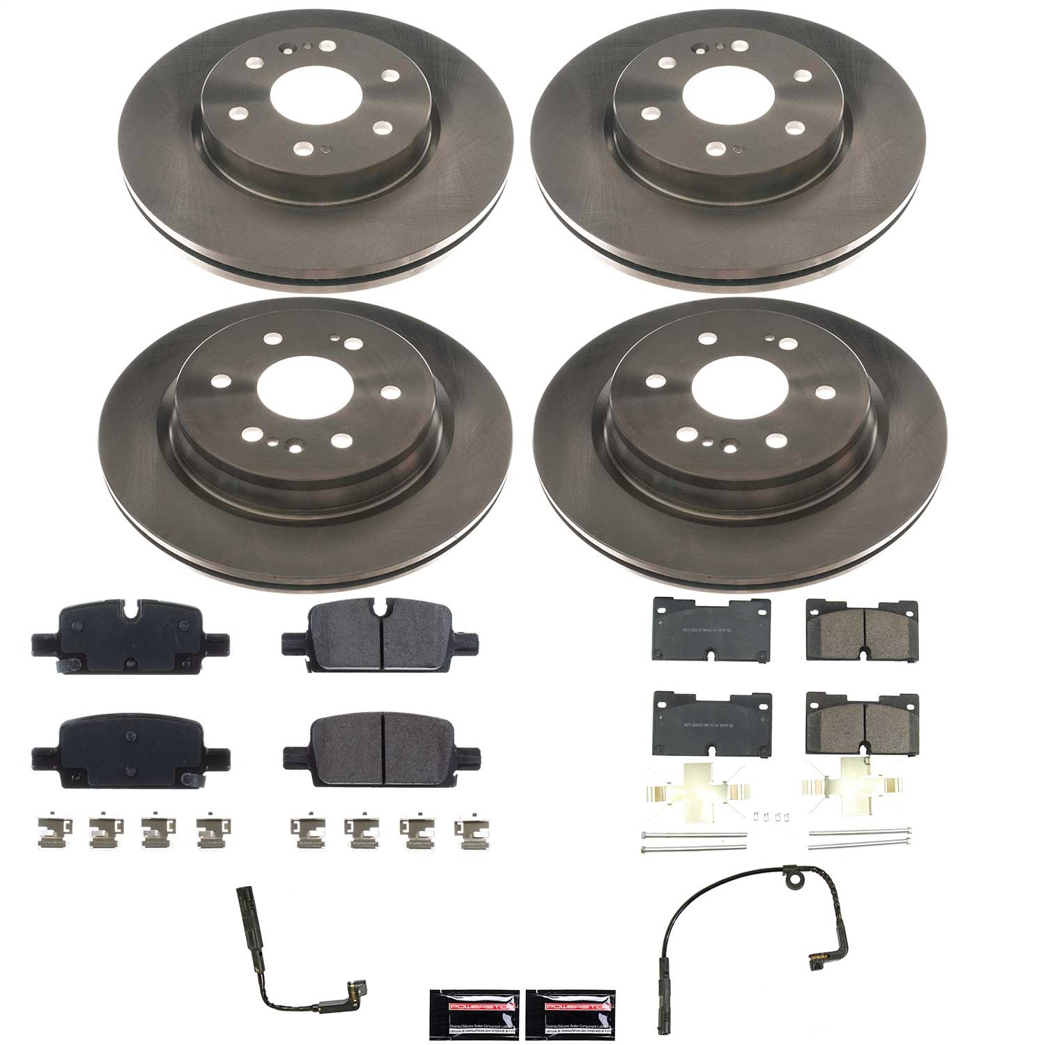 Power Stop - KOE8171 - Front and Rear - Disc Brake Pad and Rotor Kit