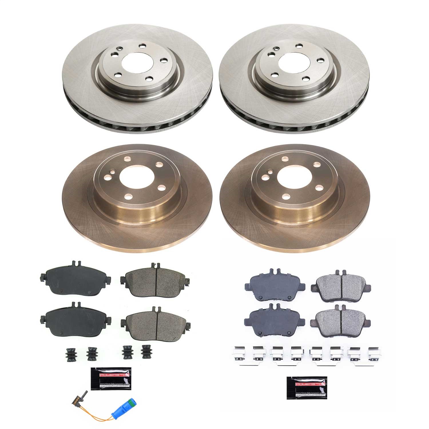 Power Stop - KOE8262 - Front and Rear - Disc Brake Pad and Rotor Kit
