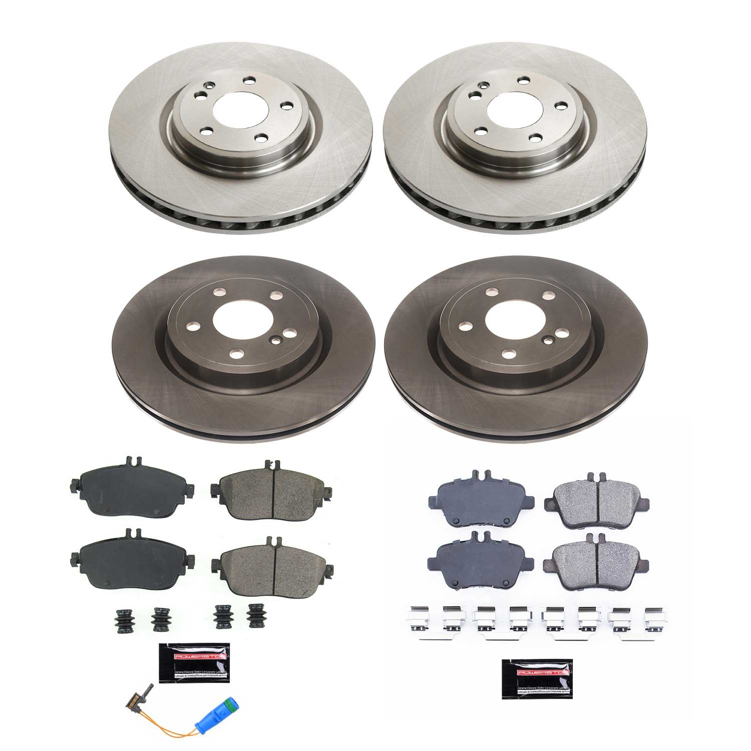Power Stop - KOE8265 - Front and Rear - Disc Brake Pad and Rotor Kit