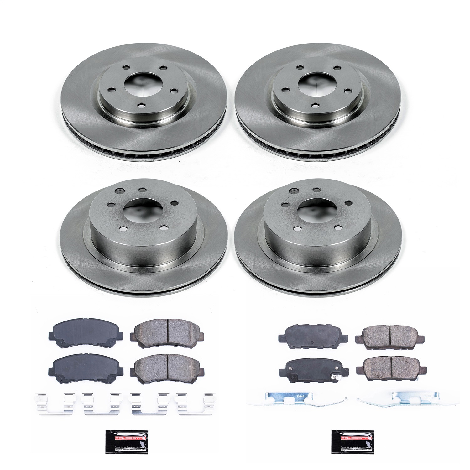 Power Stop - KOE8268 - Front and Rear - Disc Brake Pad and Rotor Kit