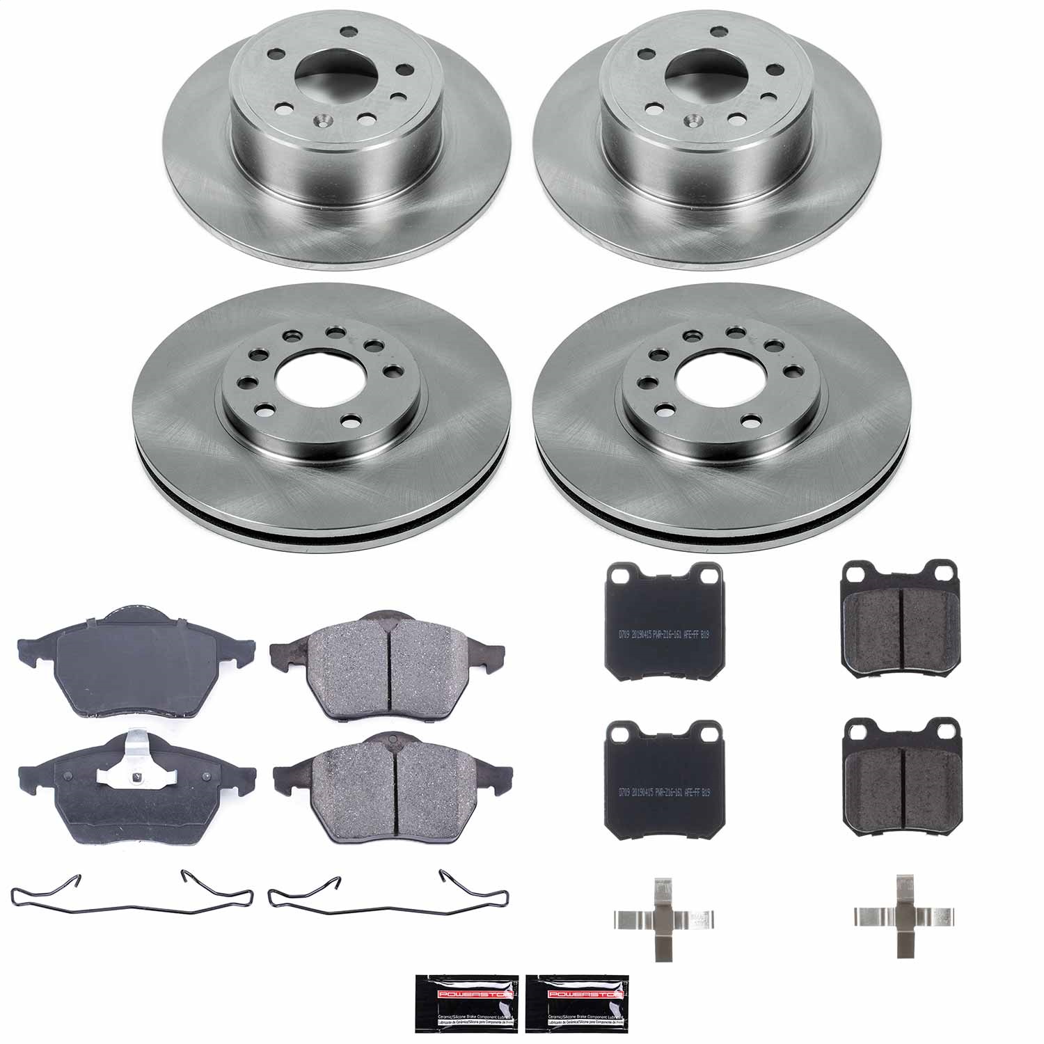 Power Stop - KOE833 - Front and Rear - Disc Brake Pad and Rotor Kit