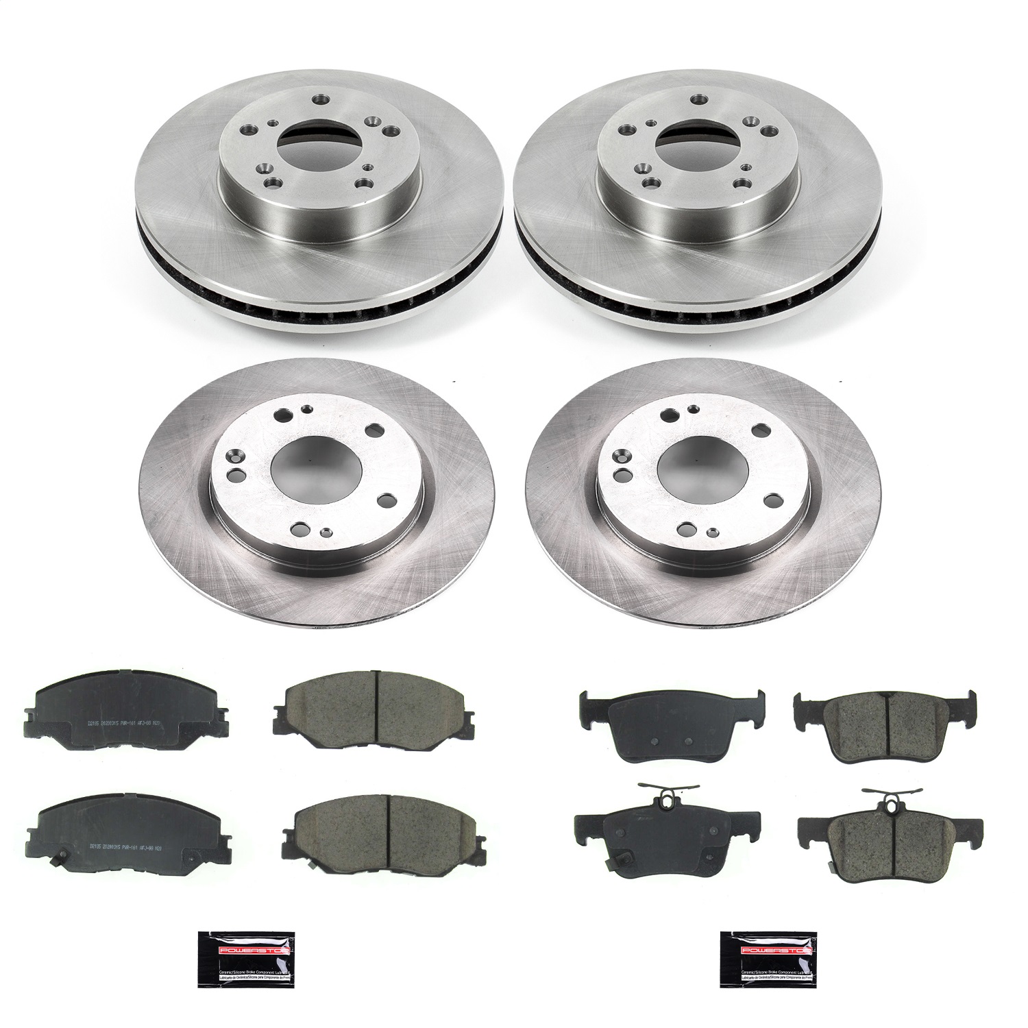 Power Stop - KOE8343 - Front and Rear - Disc Brake Pad and Rotor Kit