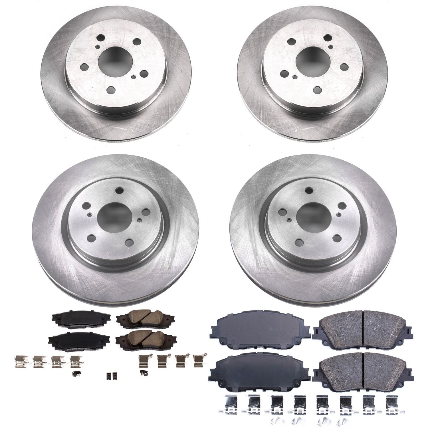 Power Stop - KOE8348 - Front and Rear - Disc Brake Pad and Rotor Kit
