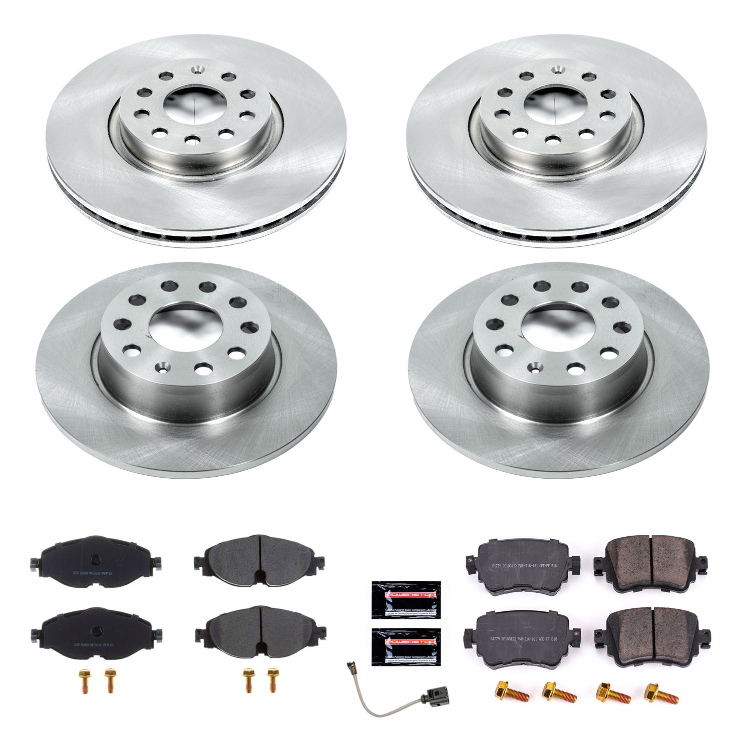 Power Stop - KOE8364 - Front and Rear - Disc Brake Pad and Rotor Kit