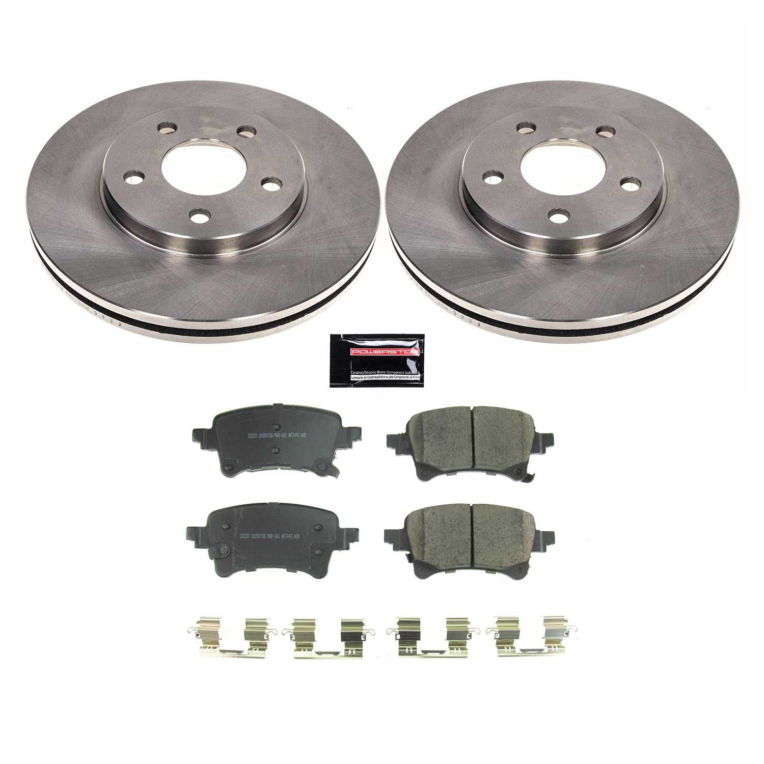 Power Stop - KOE8490 - Rear - Disc Brake Pad and Rotor Kit