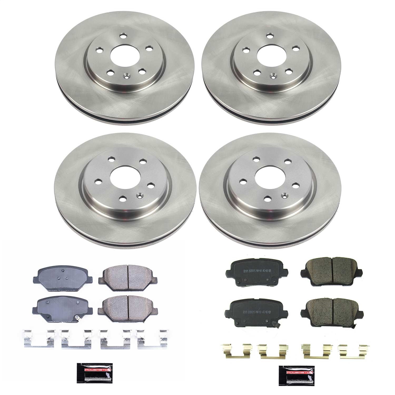 Power Stop - KOE8504 - Front and Rear - Disc Brake Pad and Rotor Kit