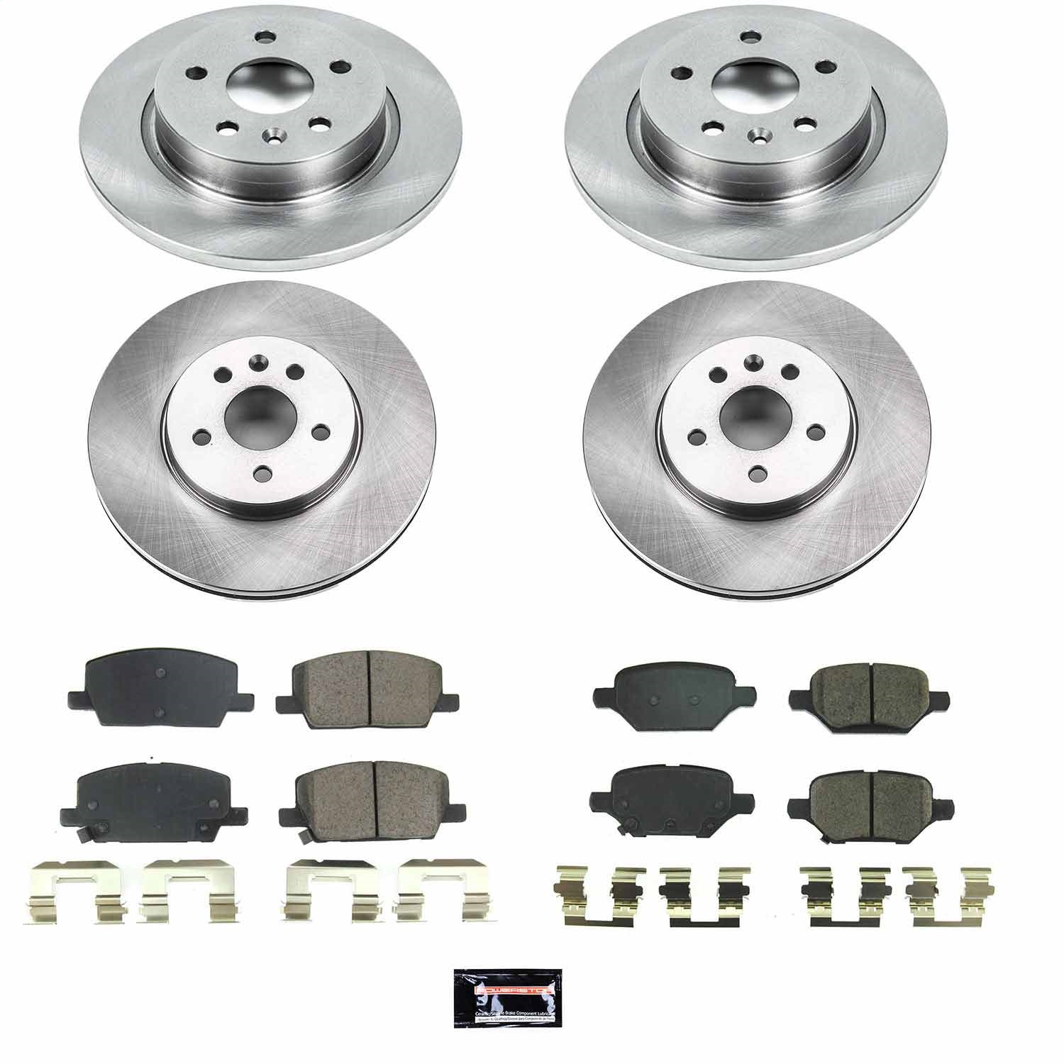 Power Stop - KOE8505 - Front and Rear - Disc Brake Pad and Rotor Kit