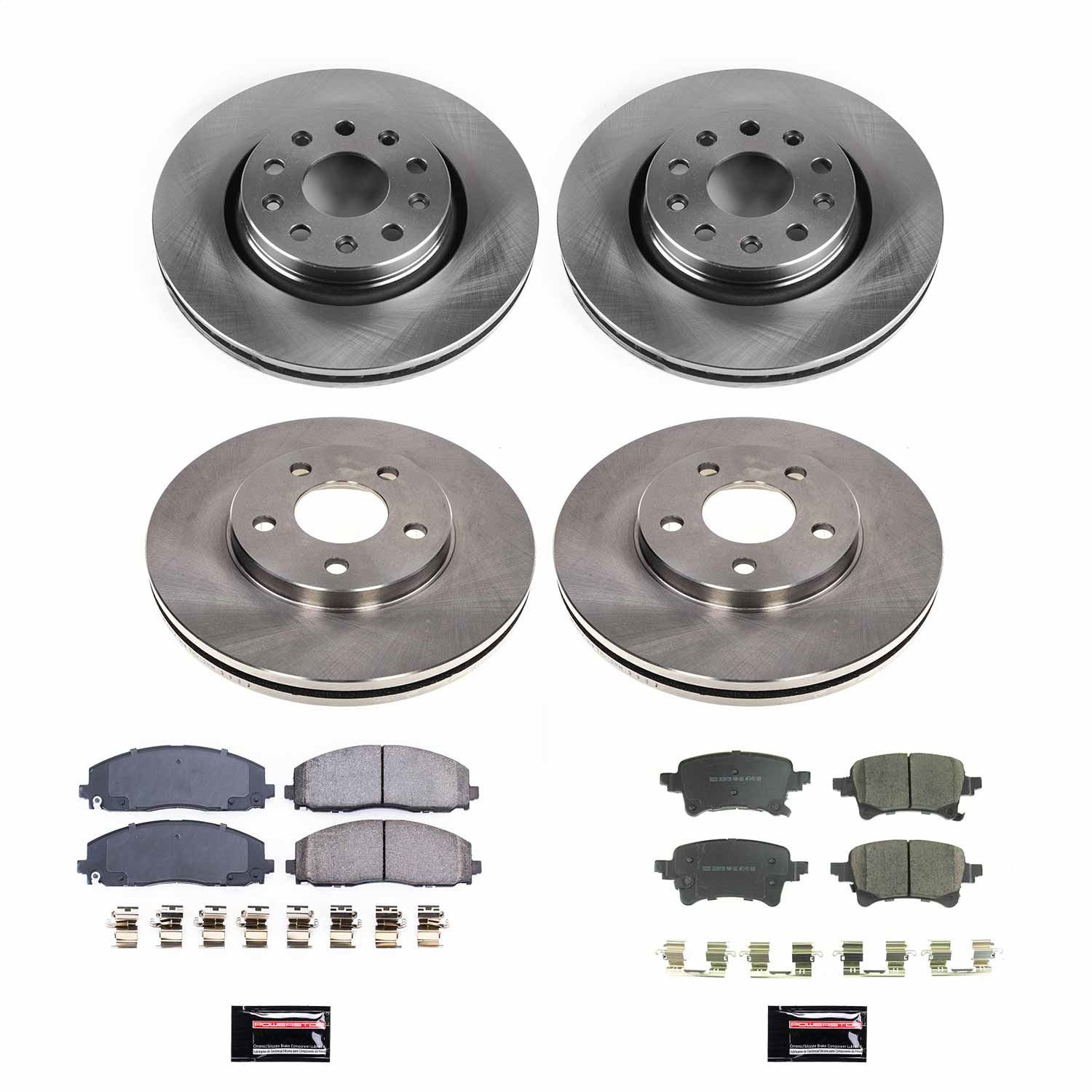 Power Stop - KOE8509 - Front and Rear - Disc Brake Pad and Rotor Kit
