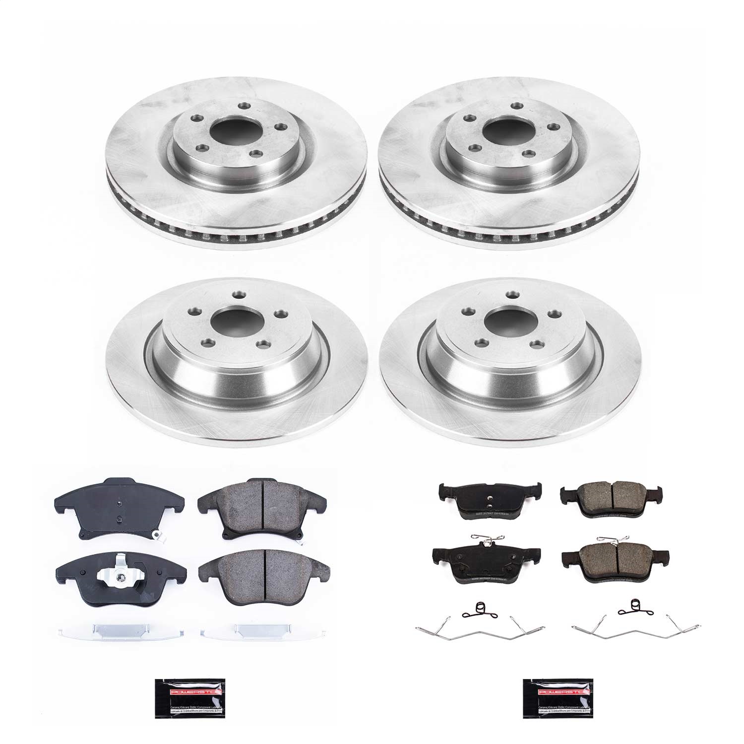 Power Stop - KOE8541 - Front and Rear - Disc Brake Pad and Rotor Kit
