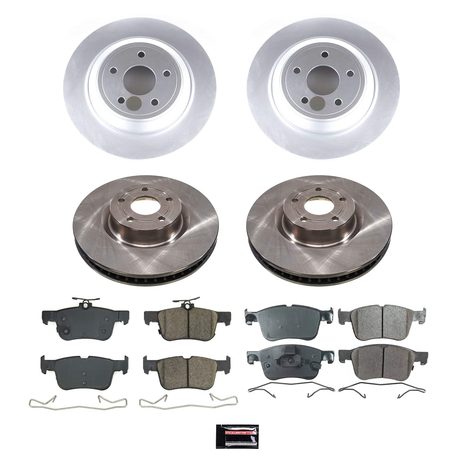 Power Stop - KOE8644 - Front and Rear - Disc Brake Pad and Rotor Kit