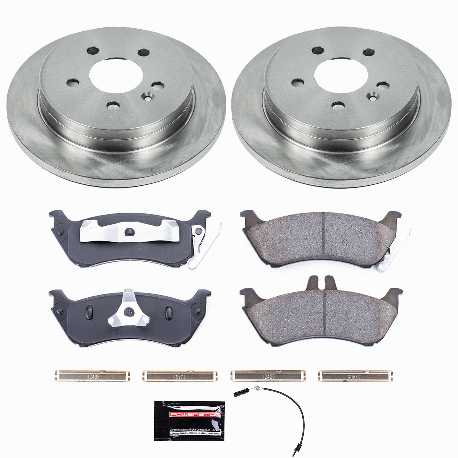 Power Stop - KOE866 - Rear - Disc Brake Pad and Rotor Kit