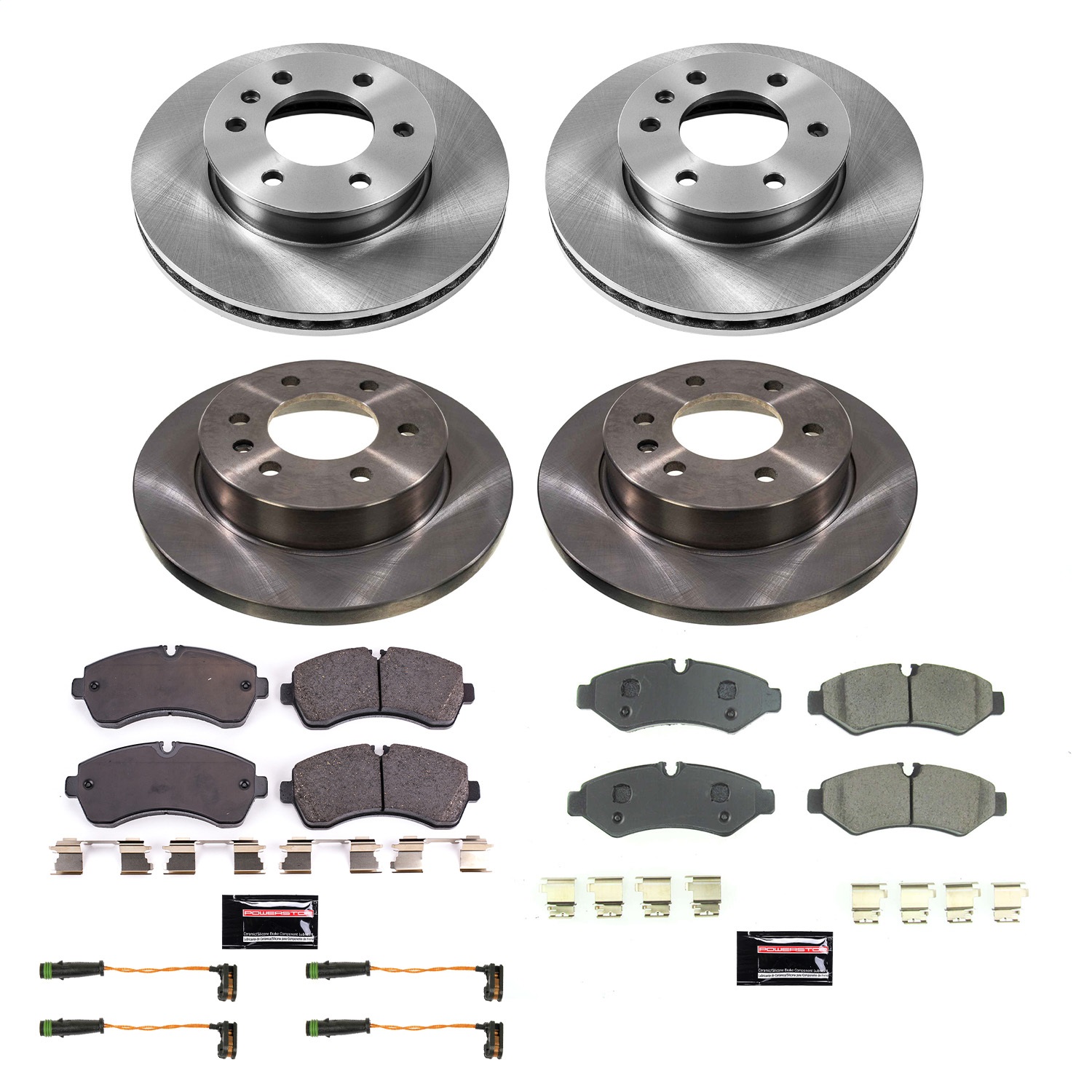 Power Stop - KOE8660 - Front and Rear - Disc Brake Pad and Rotor Kit
