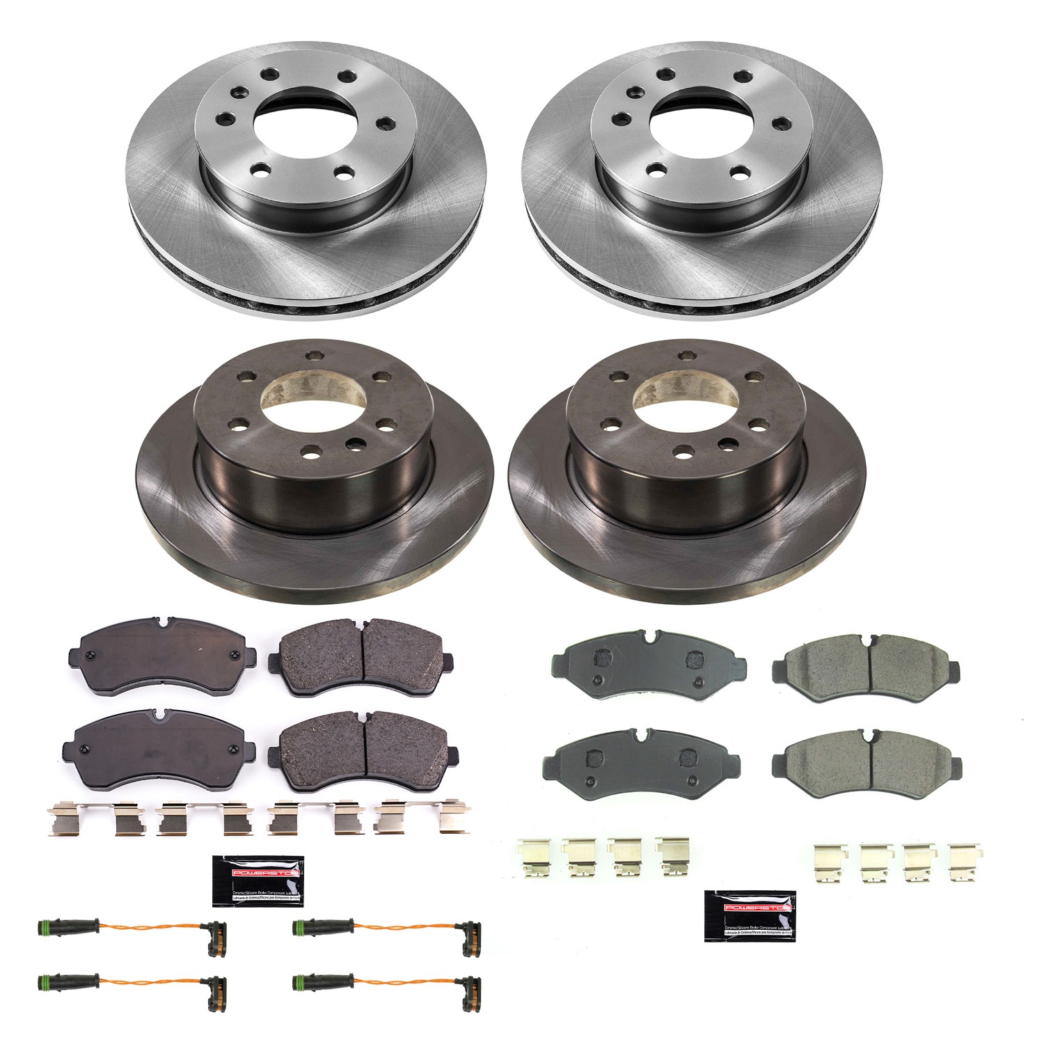 Power Stop - KOE8661 - Front and Rear - Disc Brake Pad and Rotor Kit