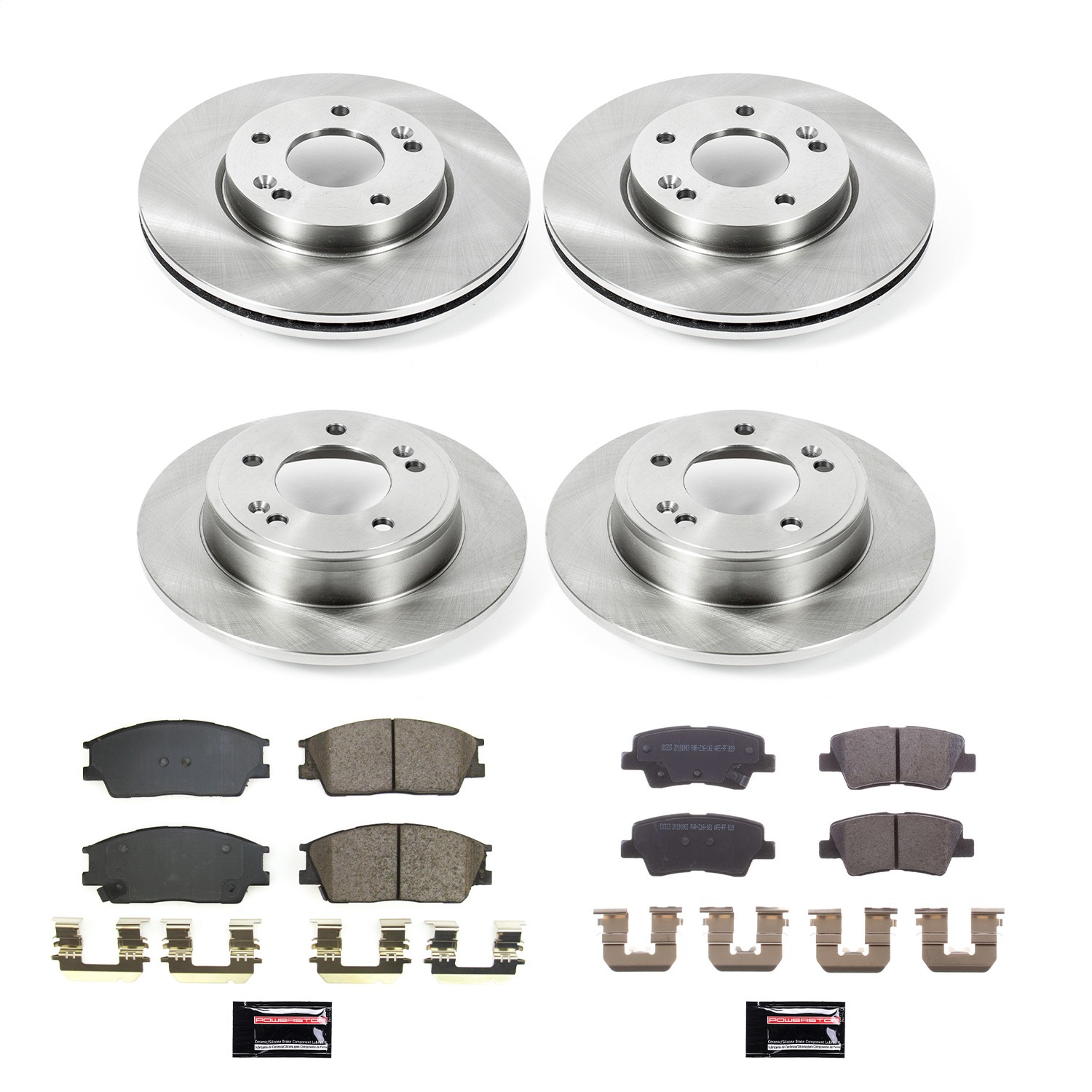 Power Stop - KOE8686 - Front and Rear - Disc Brake Pad and Rotor Kit